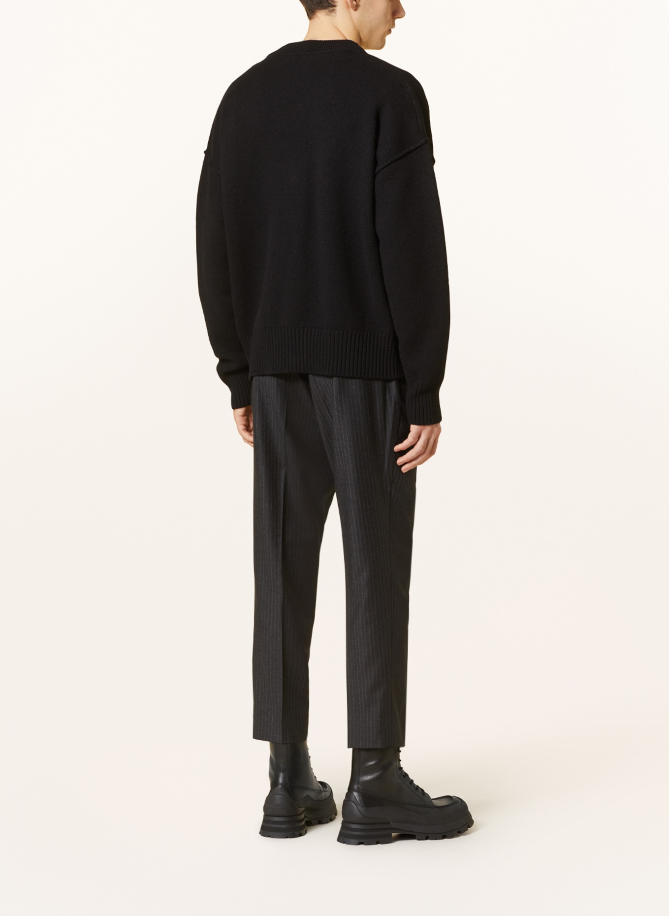 AMI PARIS Suit trousers slim fit, Color: 552 HEATHER GREY/IVORY (Image 3)