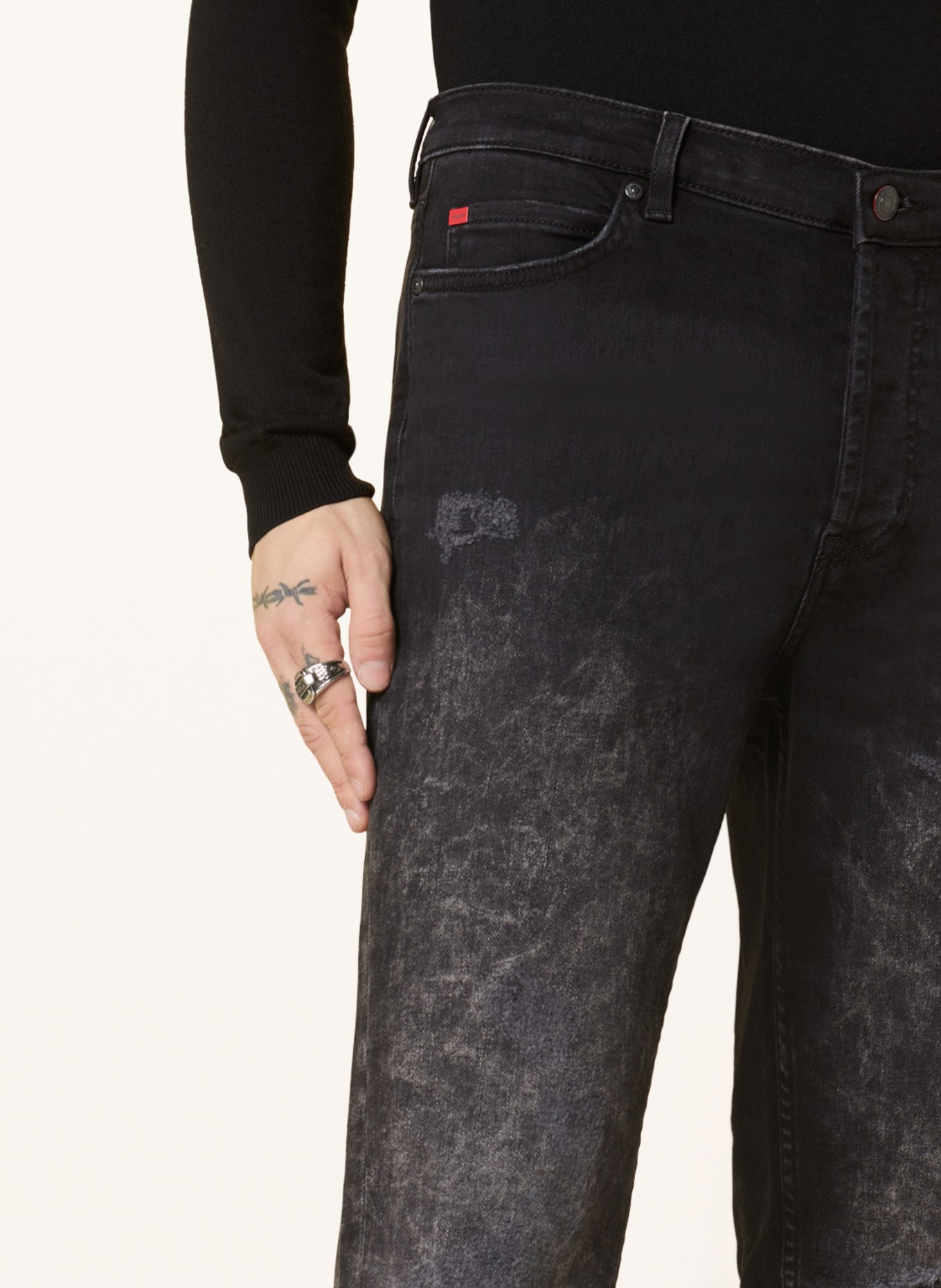 HUGO Jeans tapered fit, Color: 022 DARK GREY (Image 5)