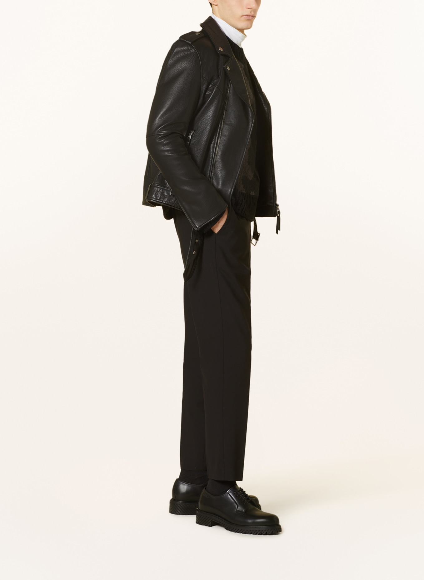 HUGO Spodnie HOWARD w stylu sportowym extra slim fit, Kolor: 001 BLACK (Obrazek 4)
