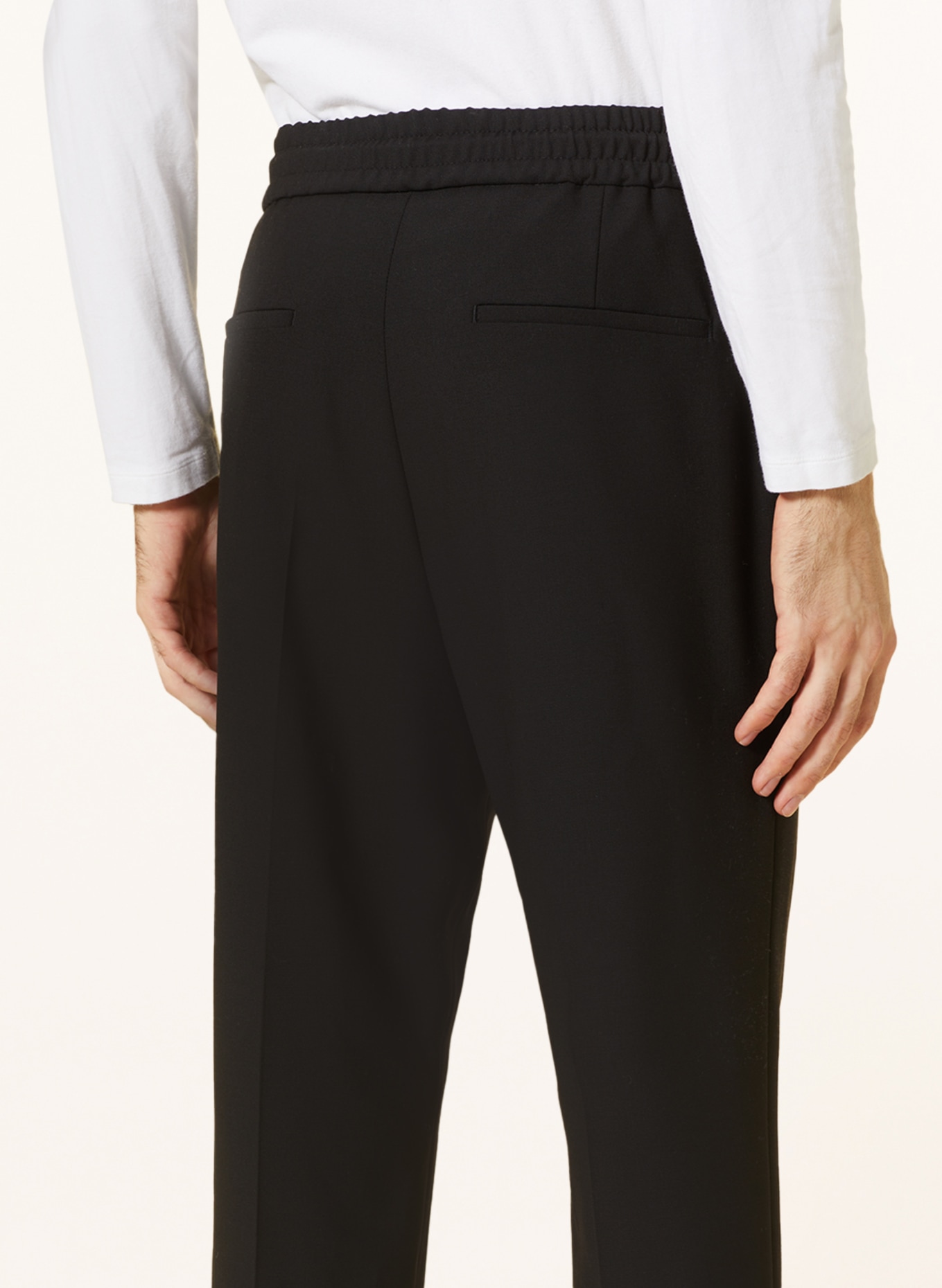 HUGO Spodnie HOWARD w stylu sportowym extra slim fit, Kolor: 001 BLACK (Obrazek 6)