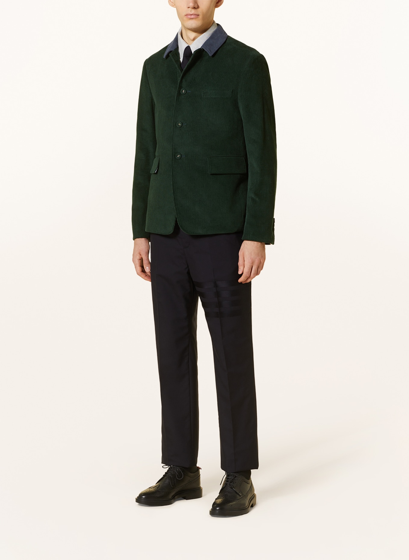 THOM BROWNE. Corduroy blazer regular fit, Color: DARK GREEN (Image 2)
