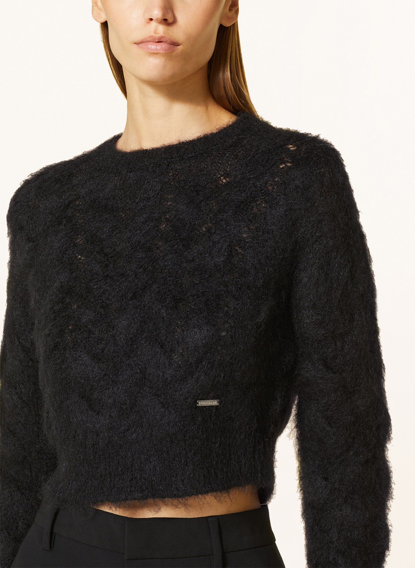 DSQUARED2 Cropped sweater, Color: BLACK (Image 4)