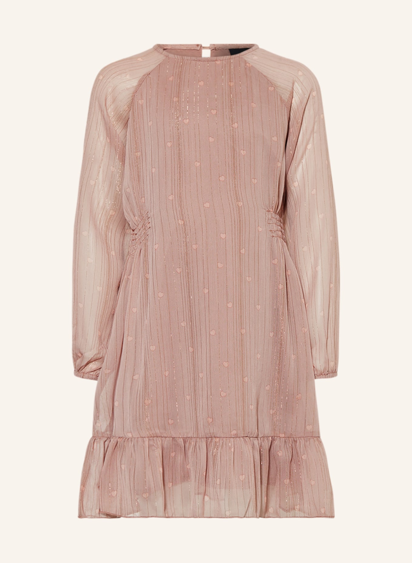 SOFIE SCHNOOR Kleid mit Glitzergarn, Farbe: ROSÉ/ ALTROSA (Bild 1)
