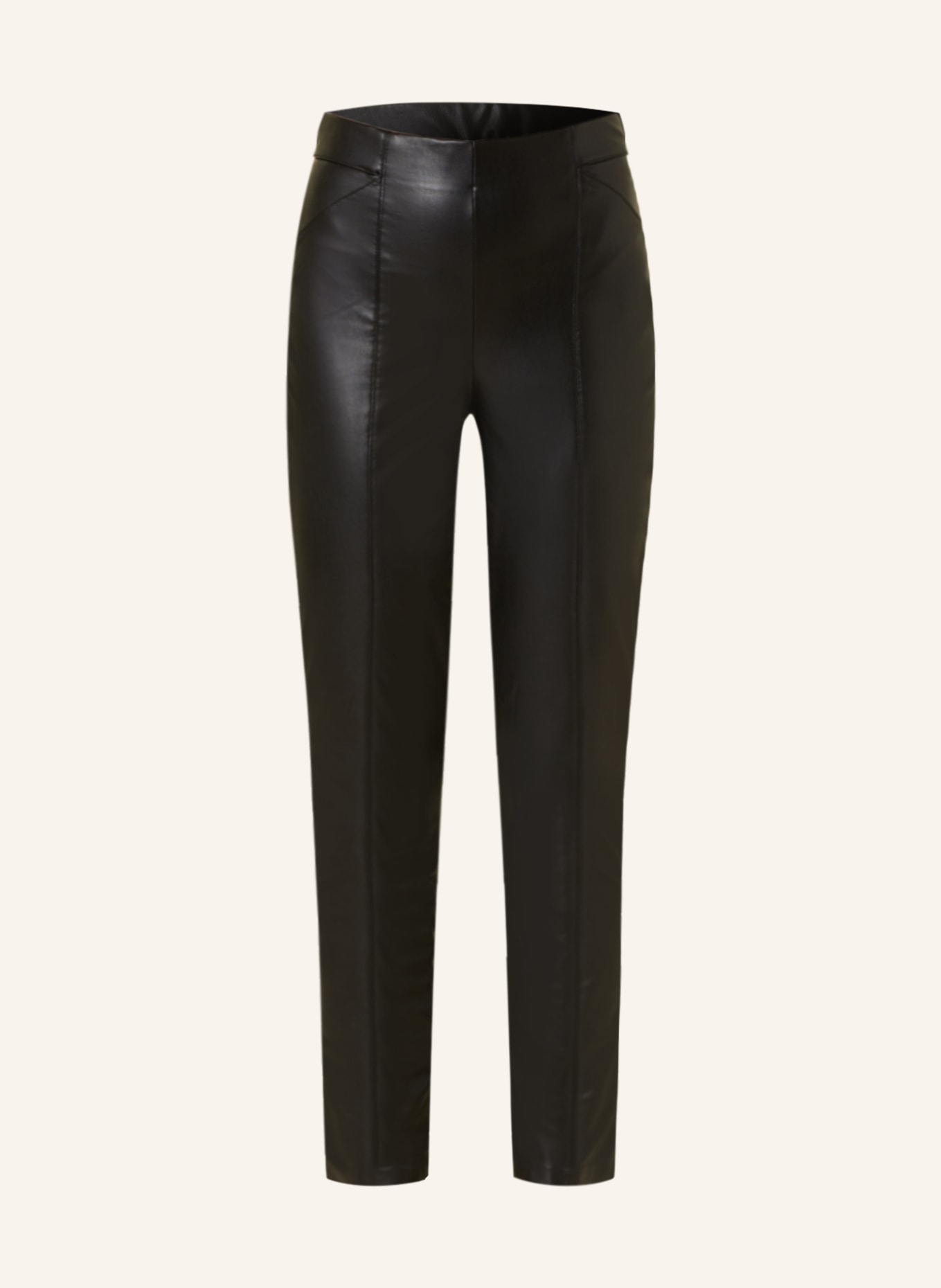 ONLY Leggings in leather look, Color: BLACK (Image 1)