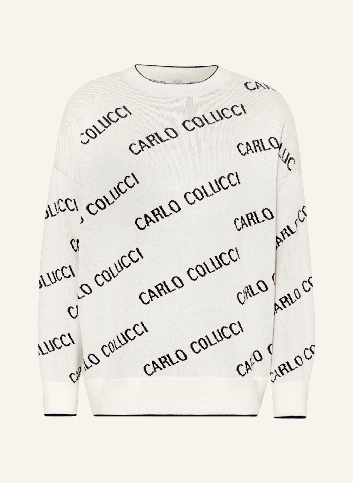 CARLO COLUCCI Pullover, Farbe: CREME/ SCHWARZ (Bild 1)