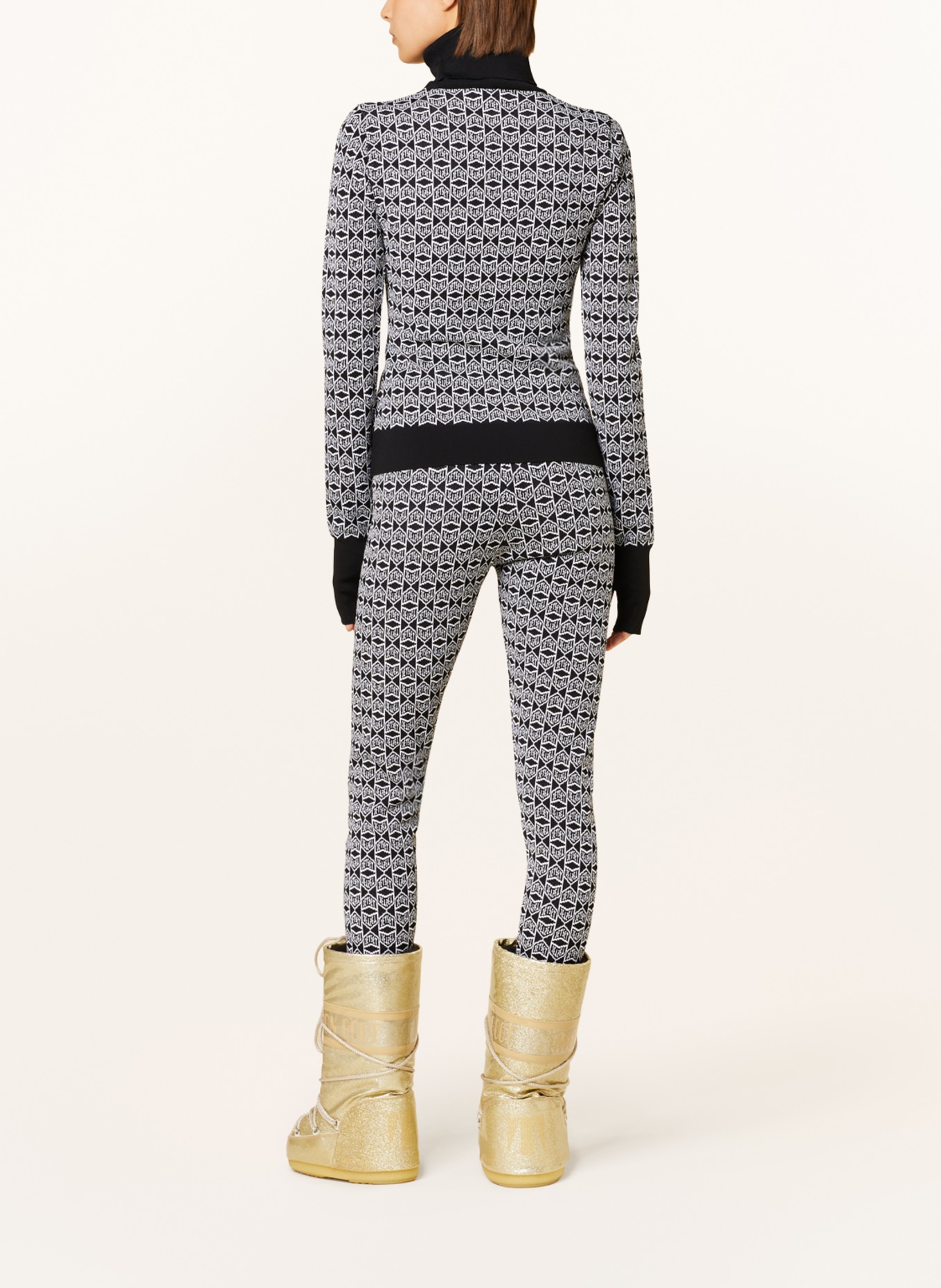 JET SET Turtleneck sweater, Color: BLACK/ WHITE (Image 3)