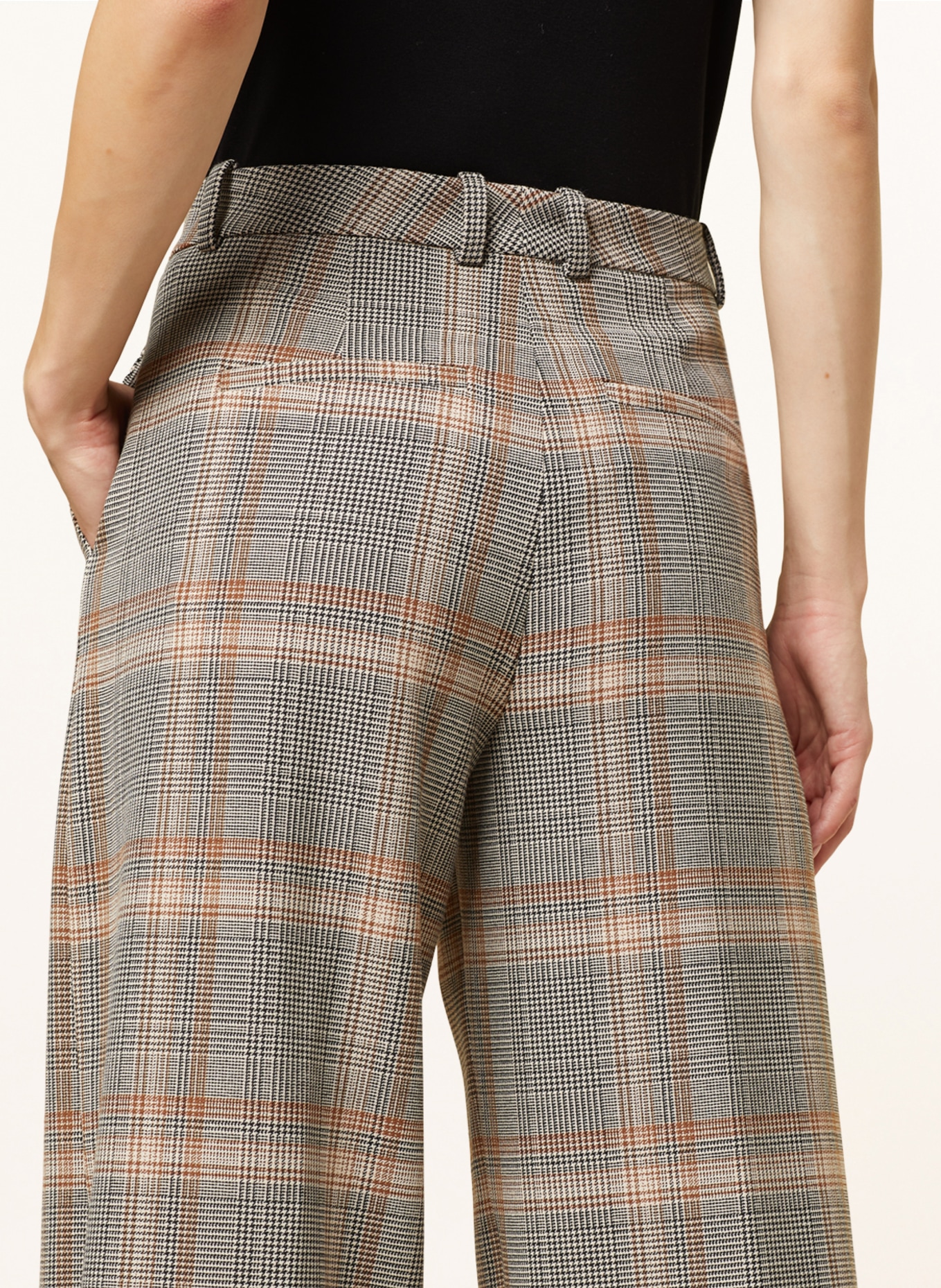 DRYKORN Wide leg trousers DESK, Color: BEIGE/ DARK ORANGE/ BLACK (Image 5)