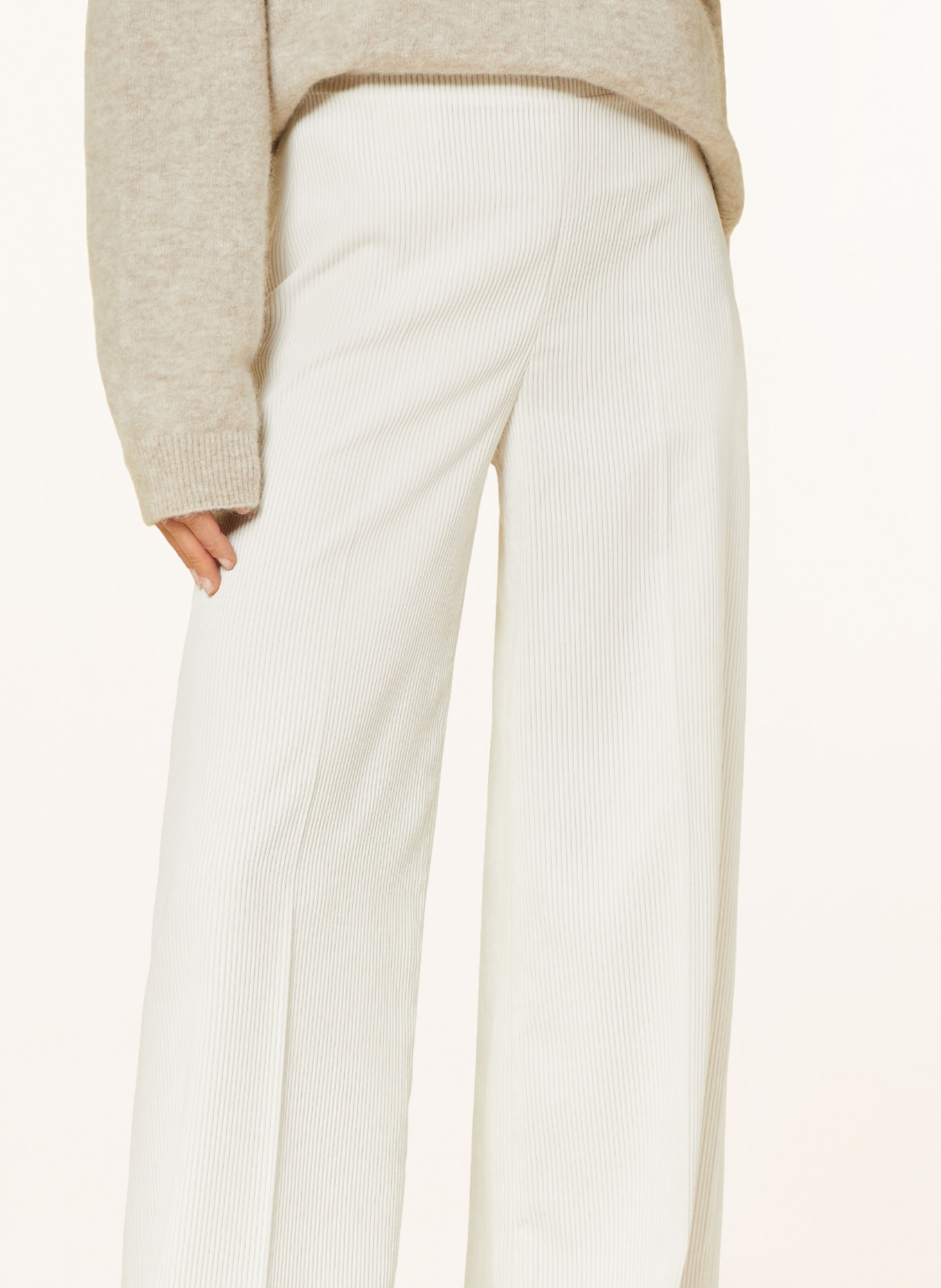 DRYKORN Wide leg trousers BEFORE made of corduroy, Color: ECRU (Image 5)