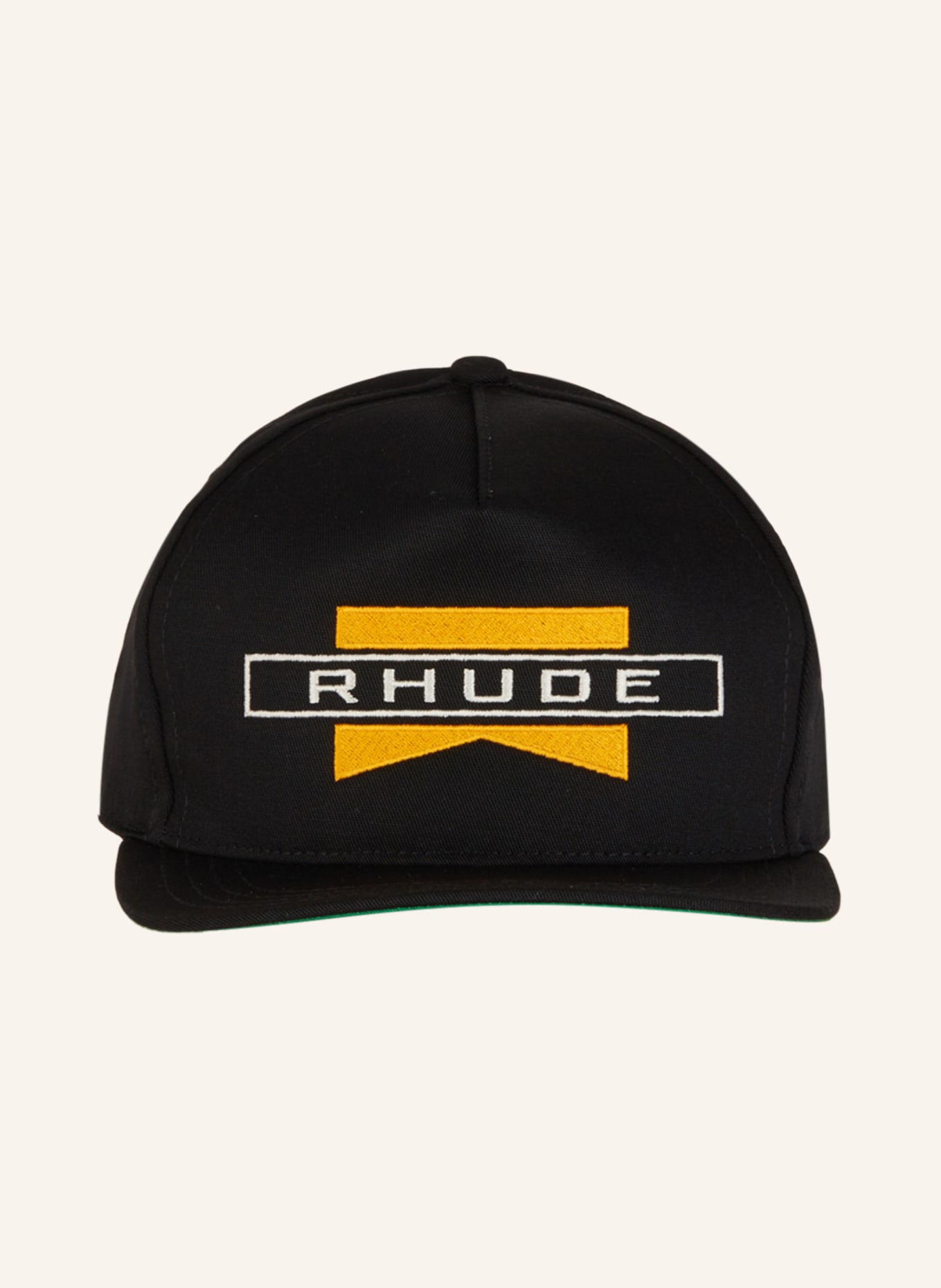 RHUDE Cap, Color: BLACK/ DARK YELLOW (Image 2)