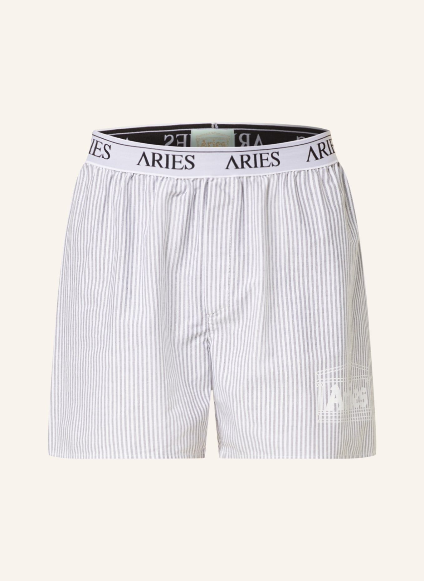 Aries Arise Woven boxer shorts, Color: BLUE GRAY/ WHITE (Image 1)
