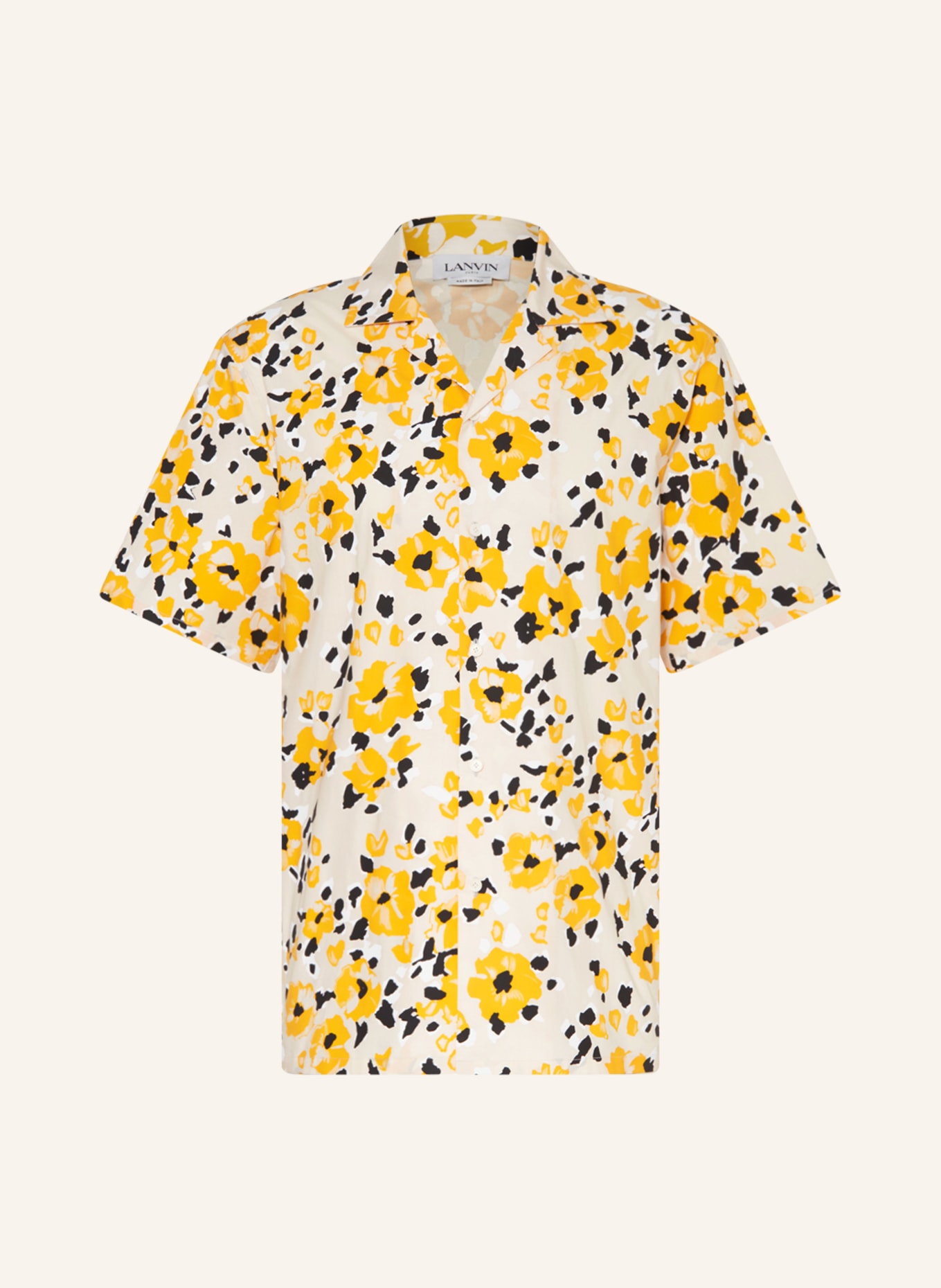 LANVIN Resort shirt comfort fit, Color: CREAM/ YELLOW/ BLACK (Image 1)