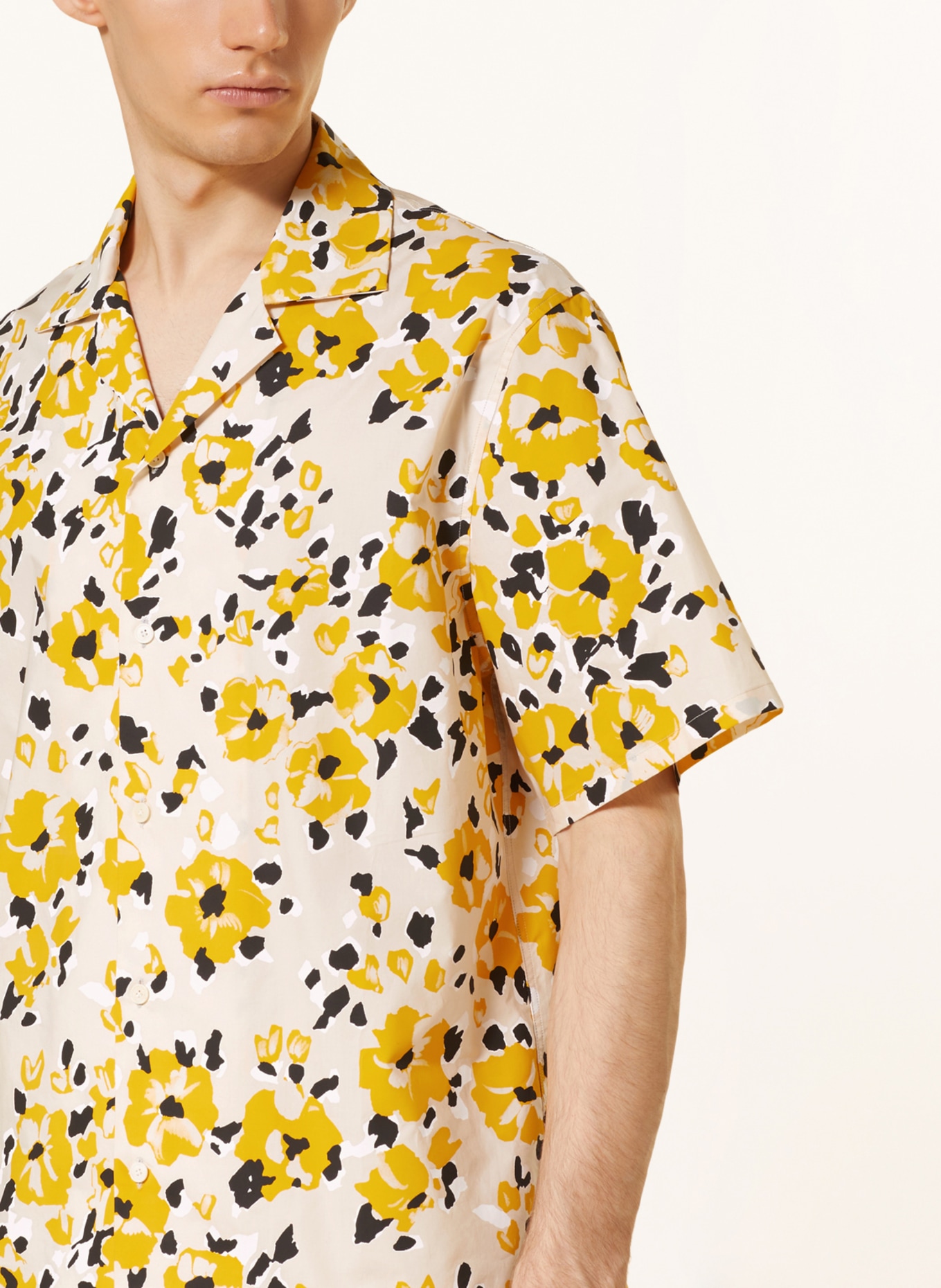 LANVIN Resort shirt comfort fit, Color: CREAM/ YELLOW/ BLACK (Image 4)