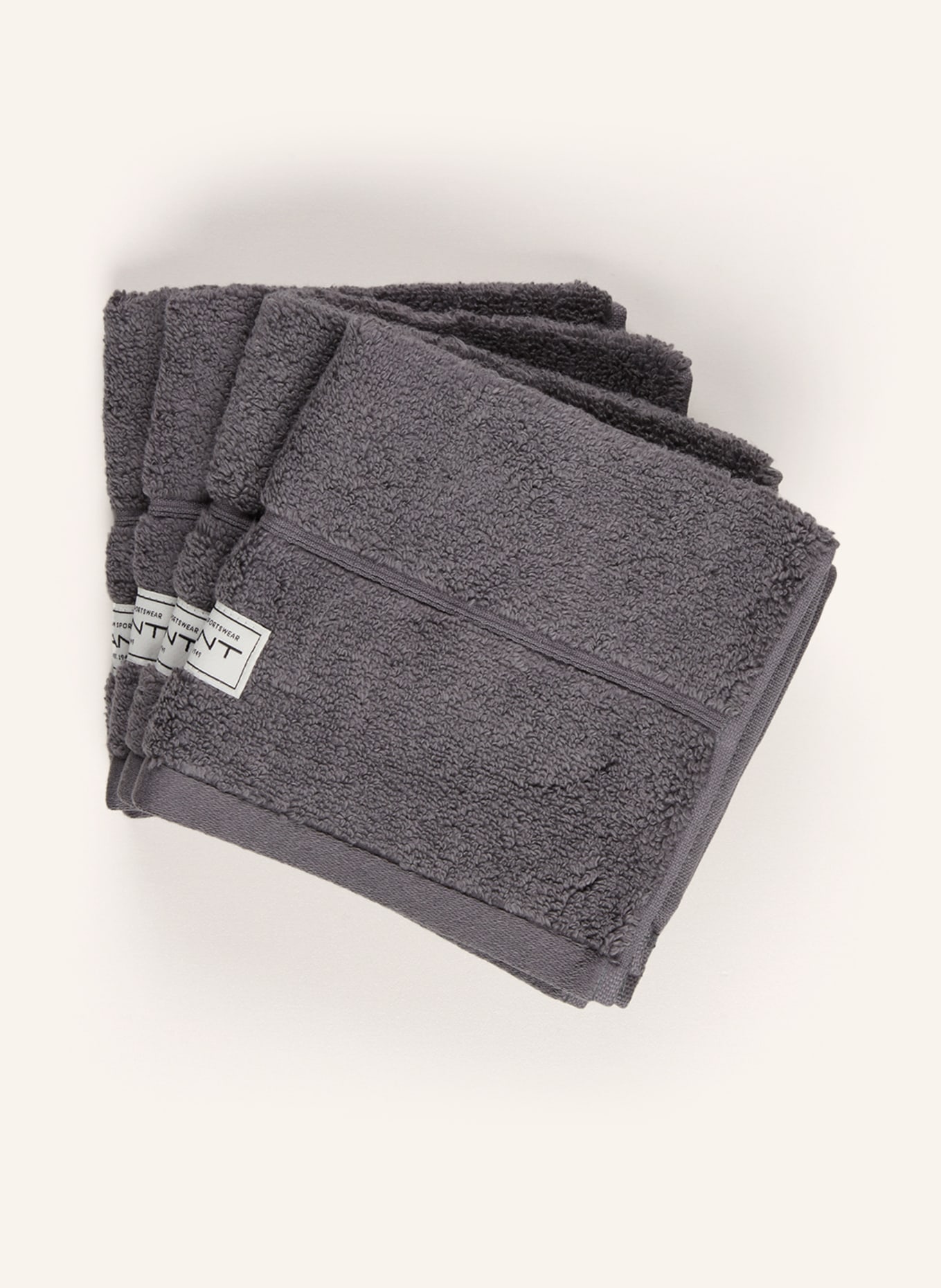 GANT HOME Ručníky, 4 kusy v balení: TMAVĚ ŠEDÁ