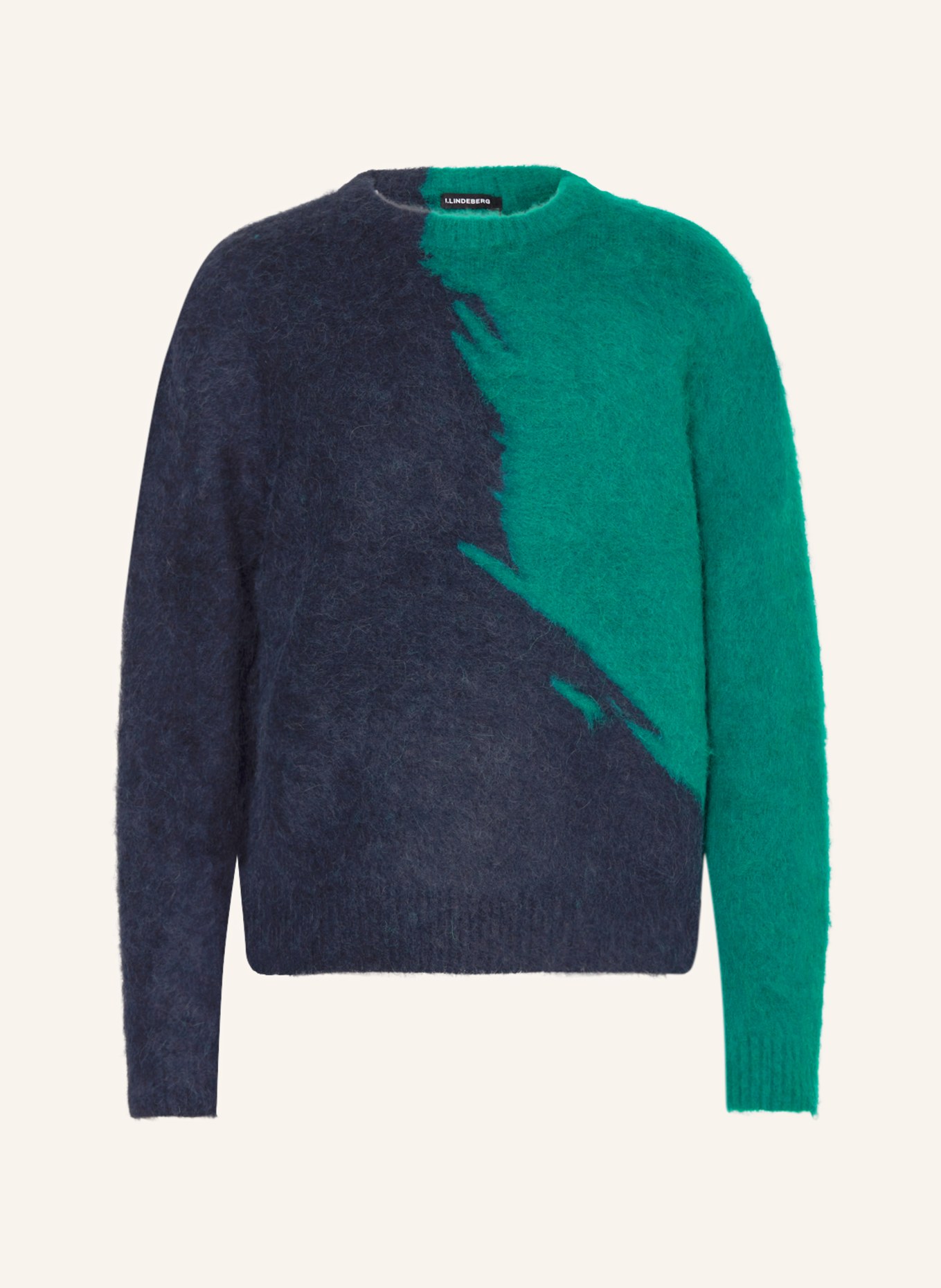 J.LINDEBERG Sweter z dodatkiem alpaki, Kolor: CIEMNOZIELONY/ GRANATOWY (Obrazek 1)