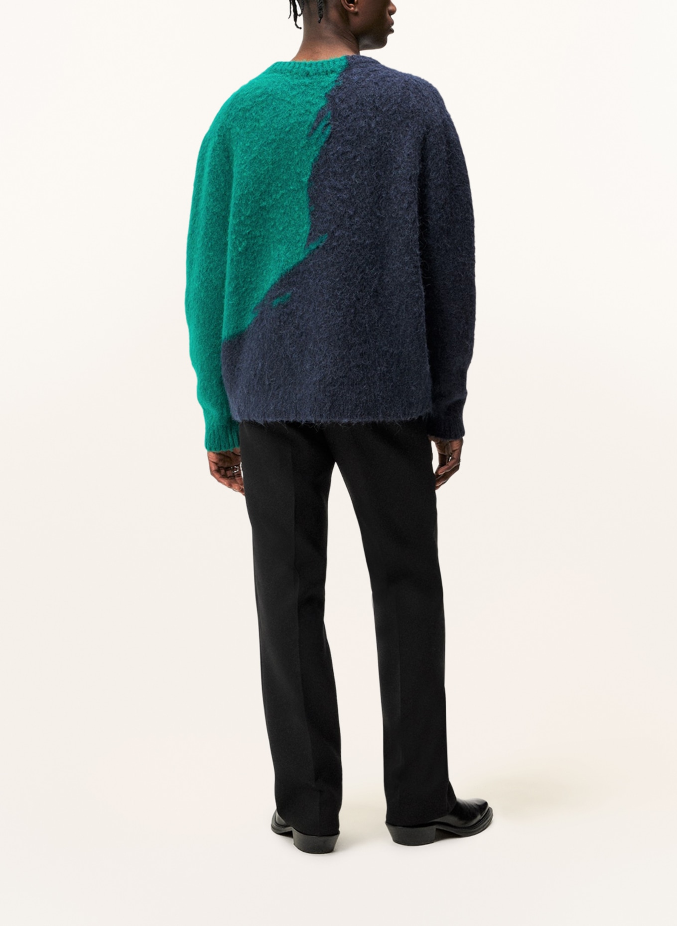 J.LINDEBERG Sweter z dodatkiem alpaki, Kolor: CIEMNOZIELONY/ GRANATOWY (Obrazek 3)