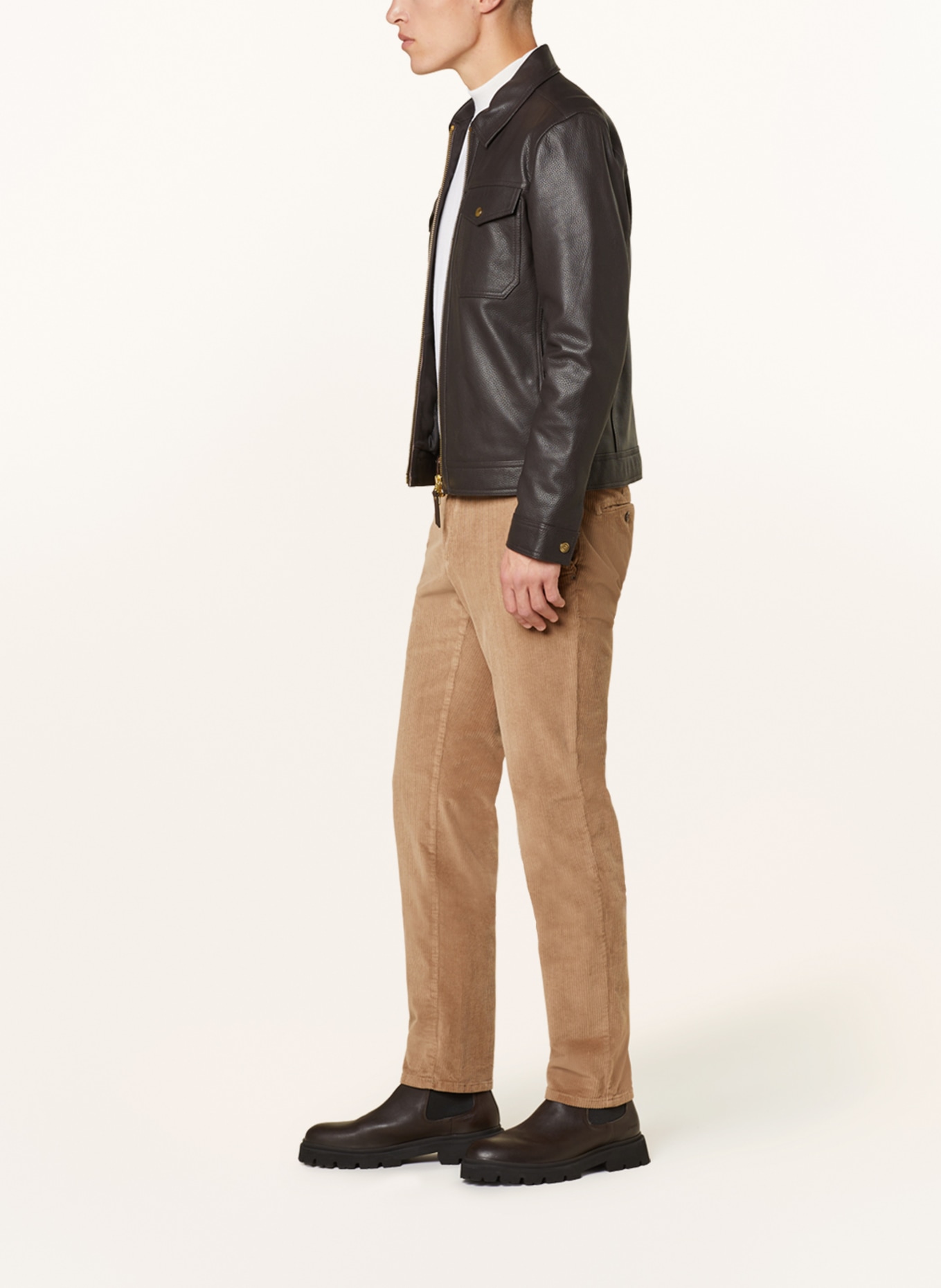BRAX Spodnie sztruksowe FABIO modern fit, Kolor: CAMELOWY (Obrazek 4)