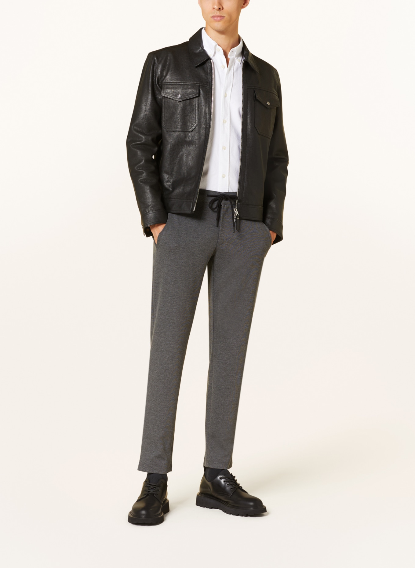 BRAX Spodnie w stylu dresowym PHIL cropped fit, Kolor: 05 GRAPHIT (Obrazek 2)