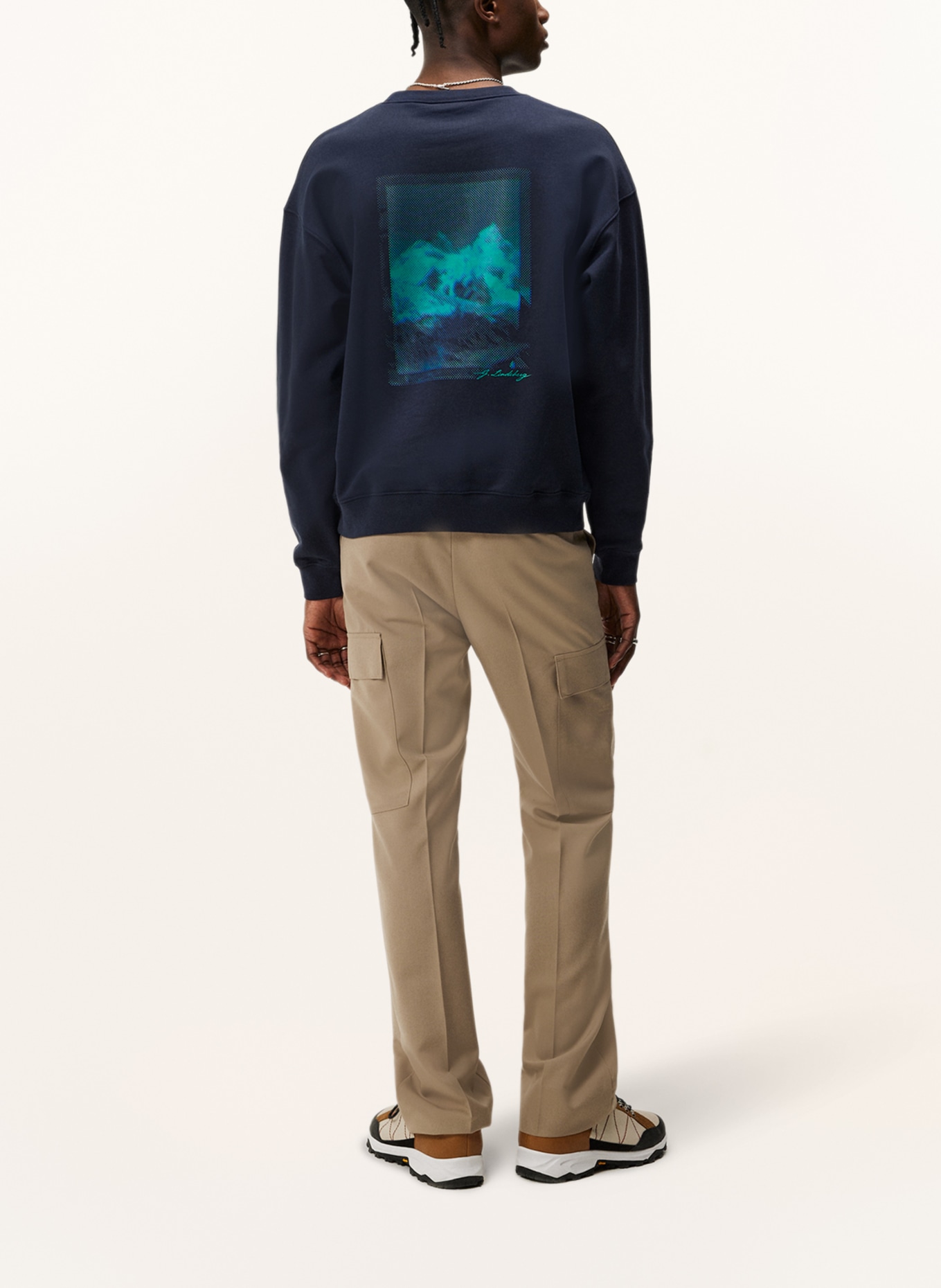 J.LINDEBERG Oversized sweatshirt, Color: DARK BLUE (Image 2)
