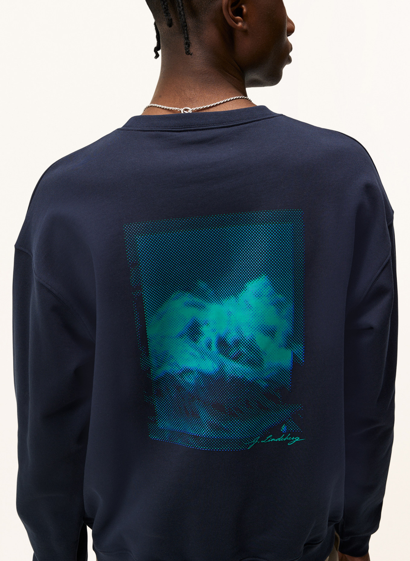 J.LINDEBERG Oversized sweatshirt, Color: DARK BLUE (Image 4)