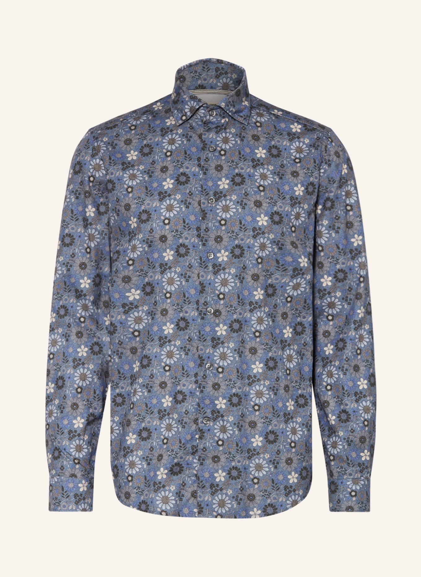 FIL NOIR Shirt TREVISO shaped fit, Color: BLUE GRAY/ LIGHT BLUE/ BLUE (Image 1)
