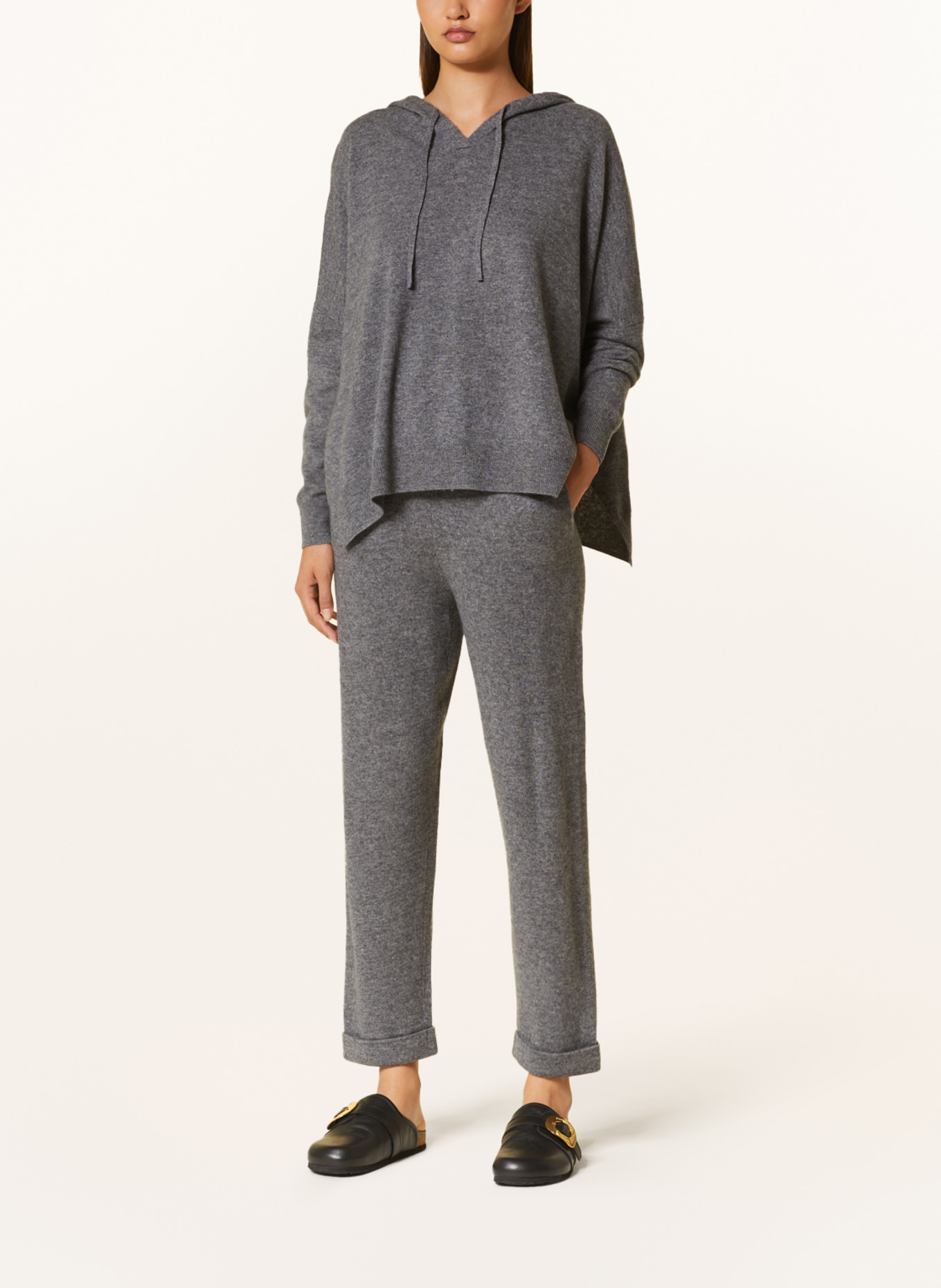 FFC Knit trousers with cashmere, Color: DARK GRAY (Image 2)