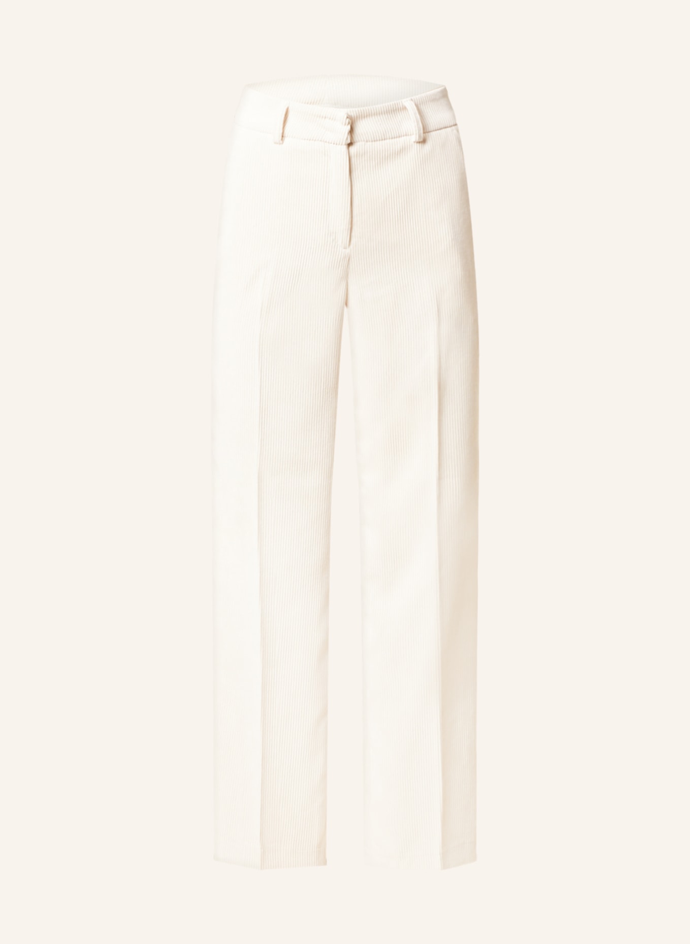 CAMBIO Wide leg trousers AMELIE made of corduroy, Color: CREAM (Image 1)