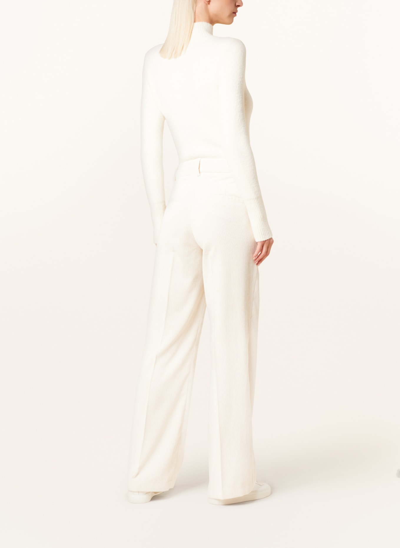 CAMBIO Wide leg trousers AMELIE made of corduroy, Color: CREAM (Image 3)