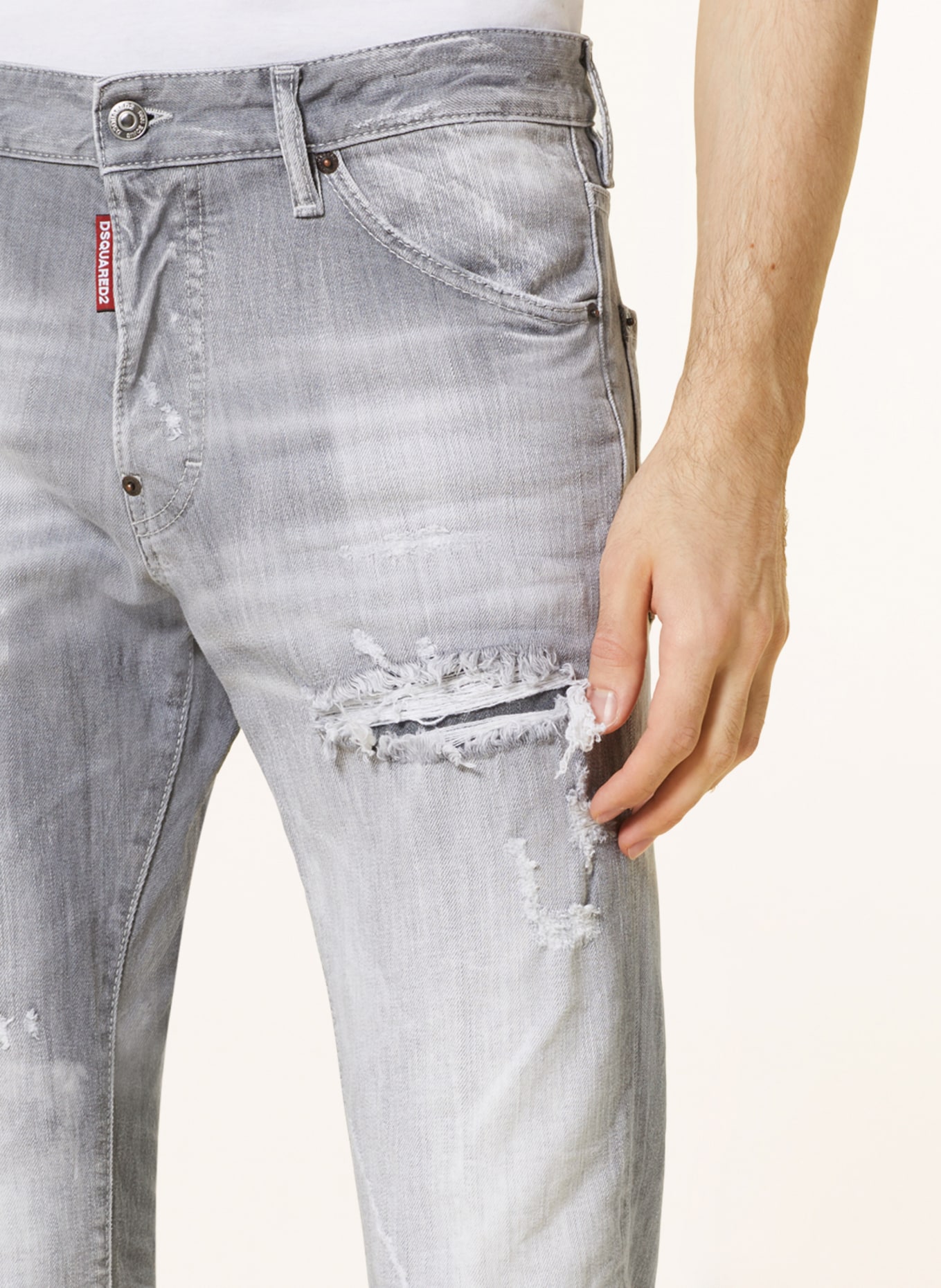 DSQUARED2 Destroyed jeans COOL GUY extra slim fit, Color: 852 GREY (Image 5)