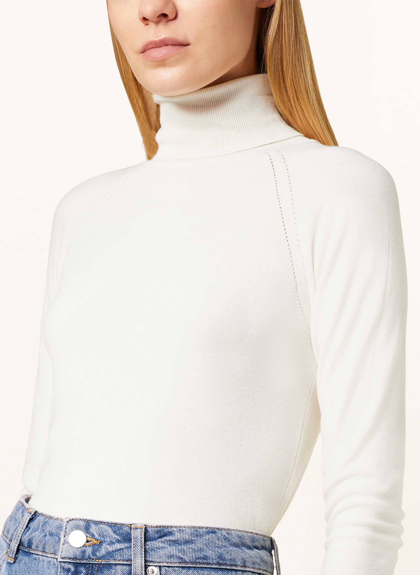 summum woman Turtleneck sweater, Color: CREAM (Image 4)