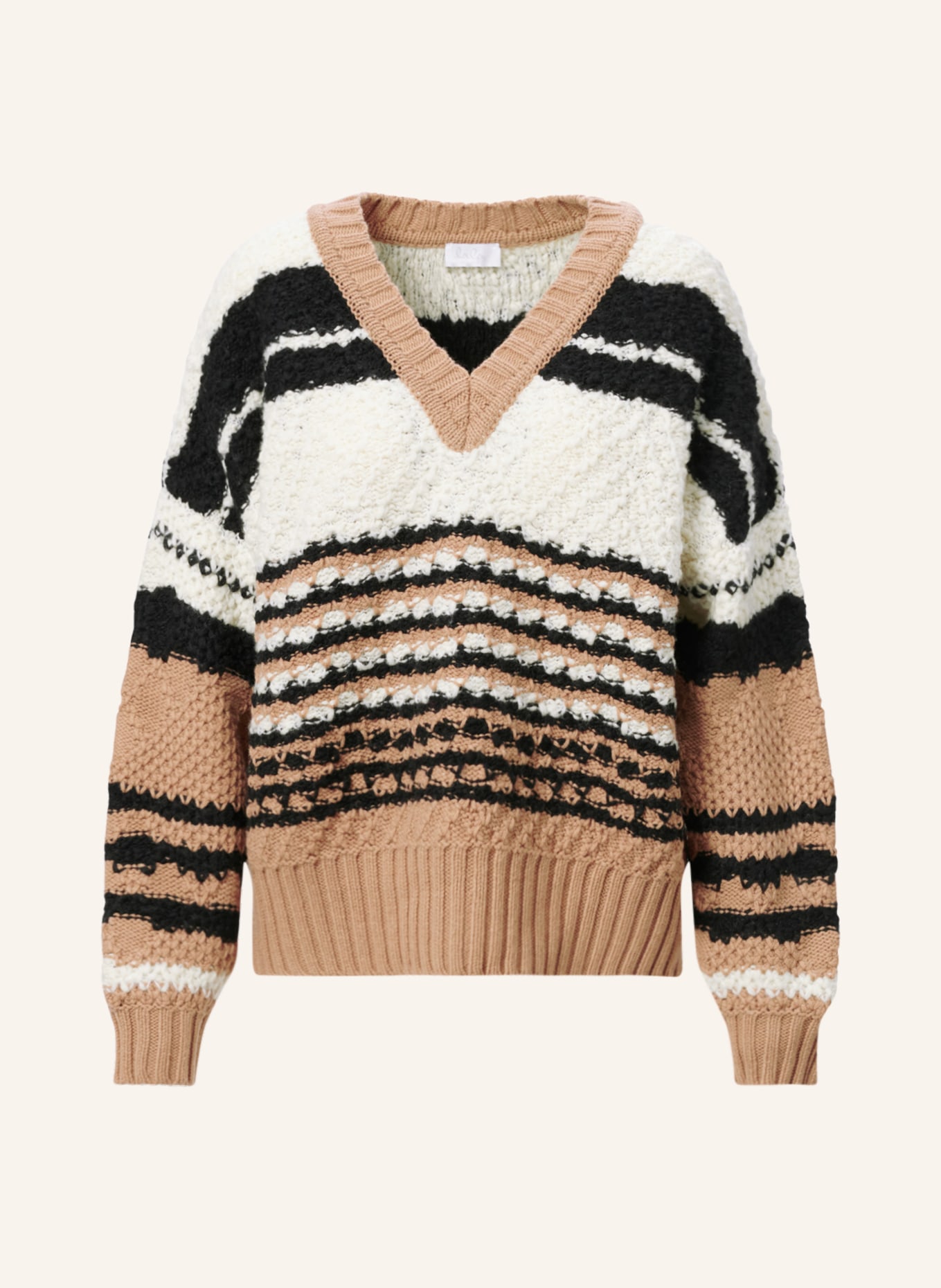 Lala Berlin Sweater KIANNA, Color: BLACK/ CAMEL/ ECRU (Image 1)