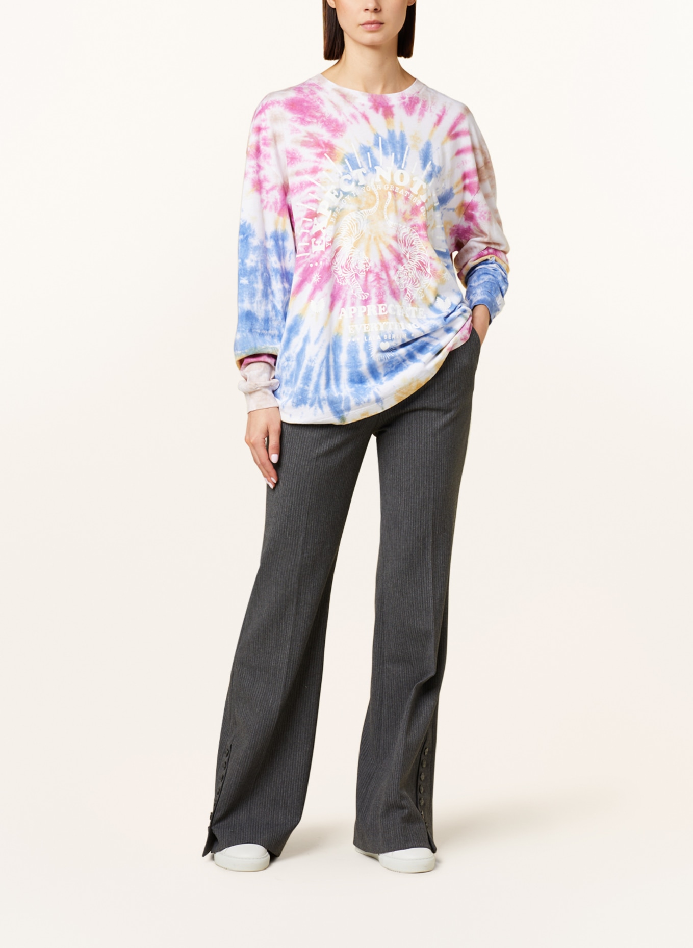 Lala Berlin Long sleeve shirt IGOR, Color: LIGHT YELLOW/ LIGHT BLUE/ FUCHSIA (Image 2)