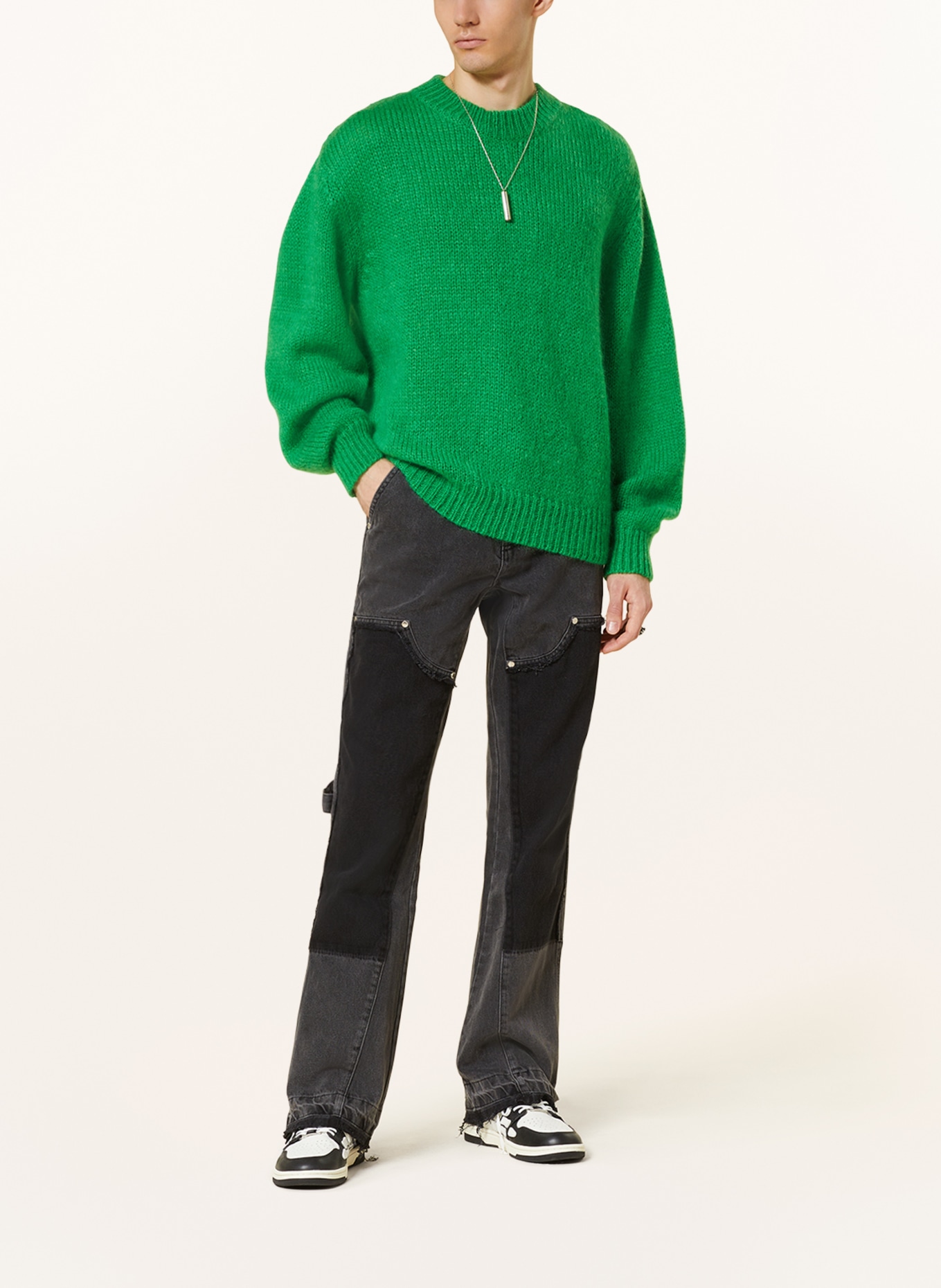 REPRESENT Sweater with mohair, Color: GREEN (Image 2)