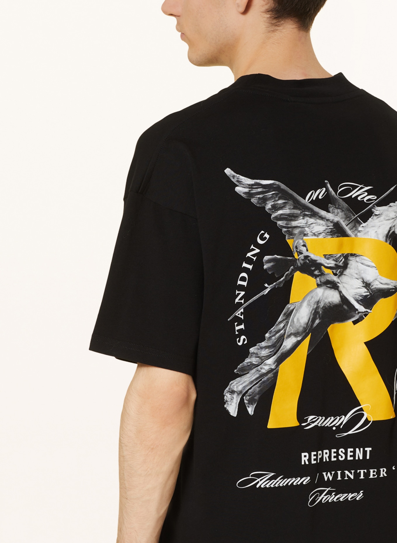 REPRESENT T-Shirt: SCHWARZ / WEISS / GELB