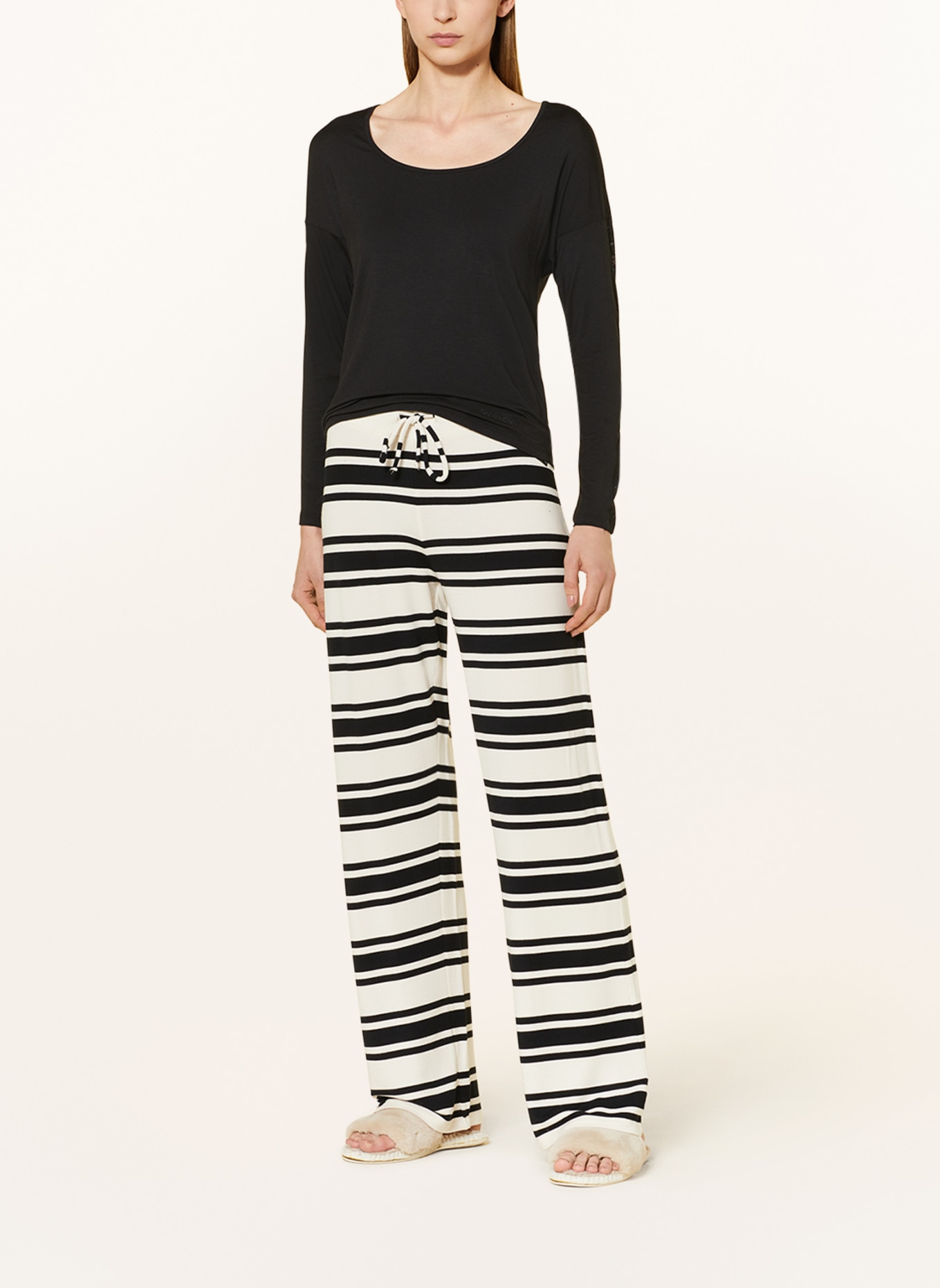 Juvia Pajama pants, Color: BLACK/ WHITE (Image 2)
