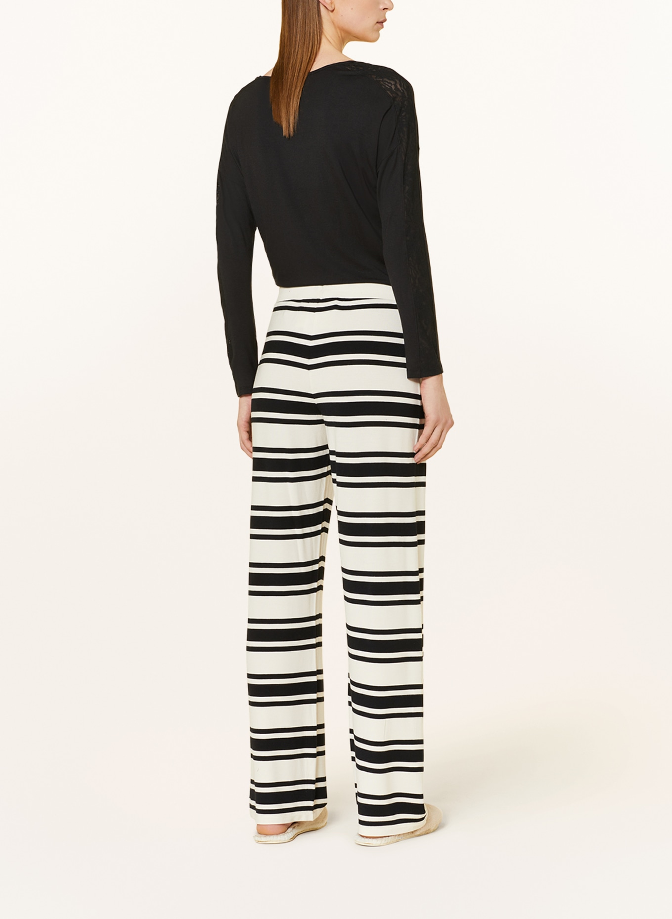 Juvia Pajama pants, Color: BLACK/ WHITE (Image 3)