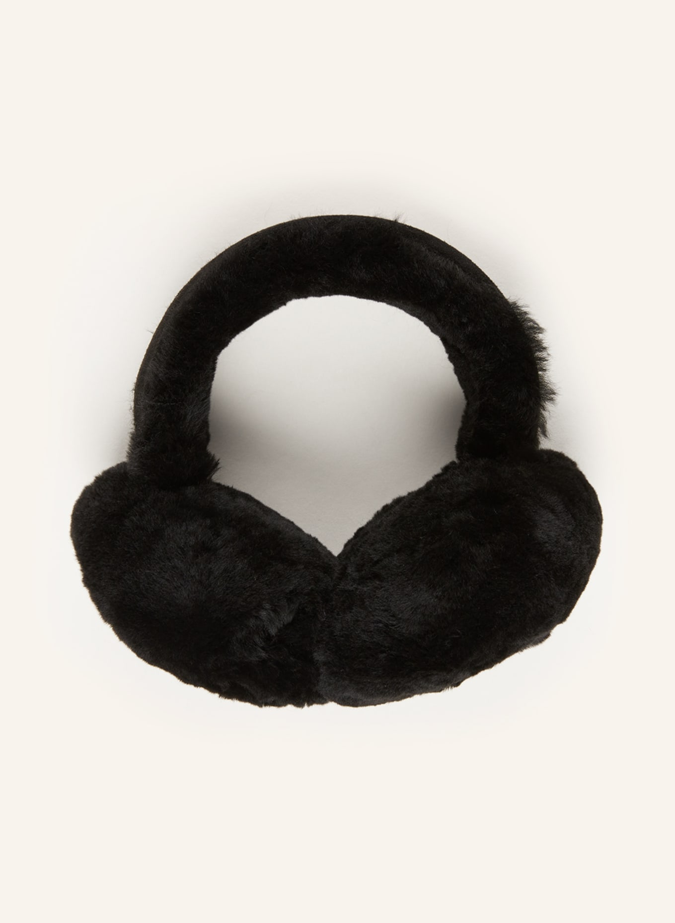 SEEBERGER Earmuffs with real fur, Color: BLACK (Image 1)