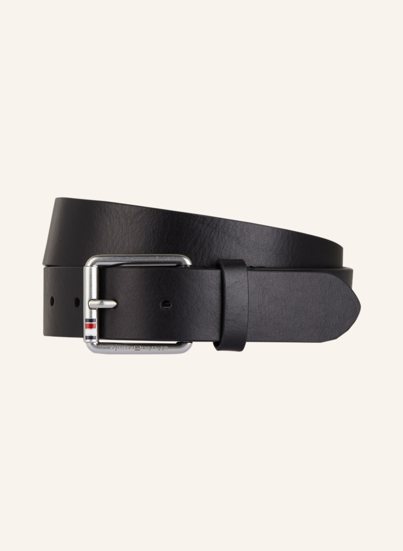 TOMMY HILFIGER Leather belt CASUAL, Color: BLACK (Image 1)