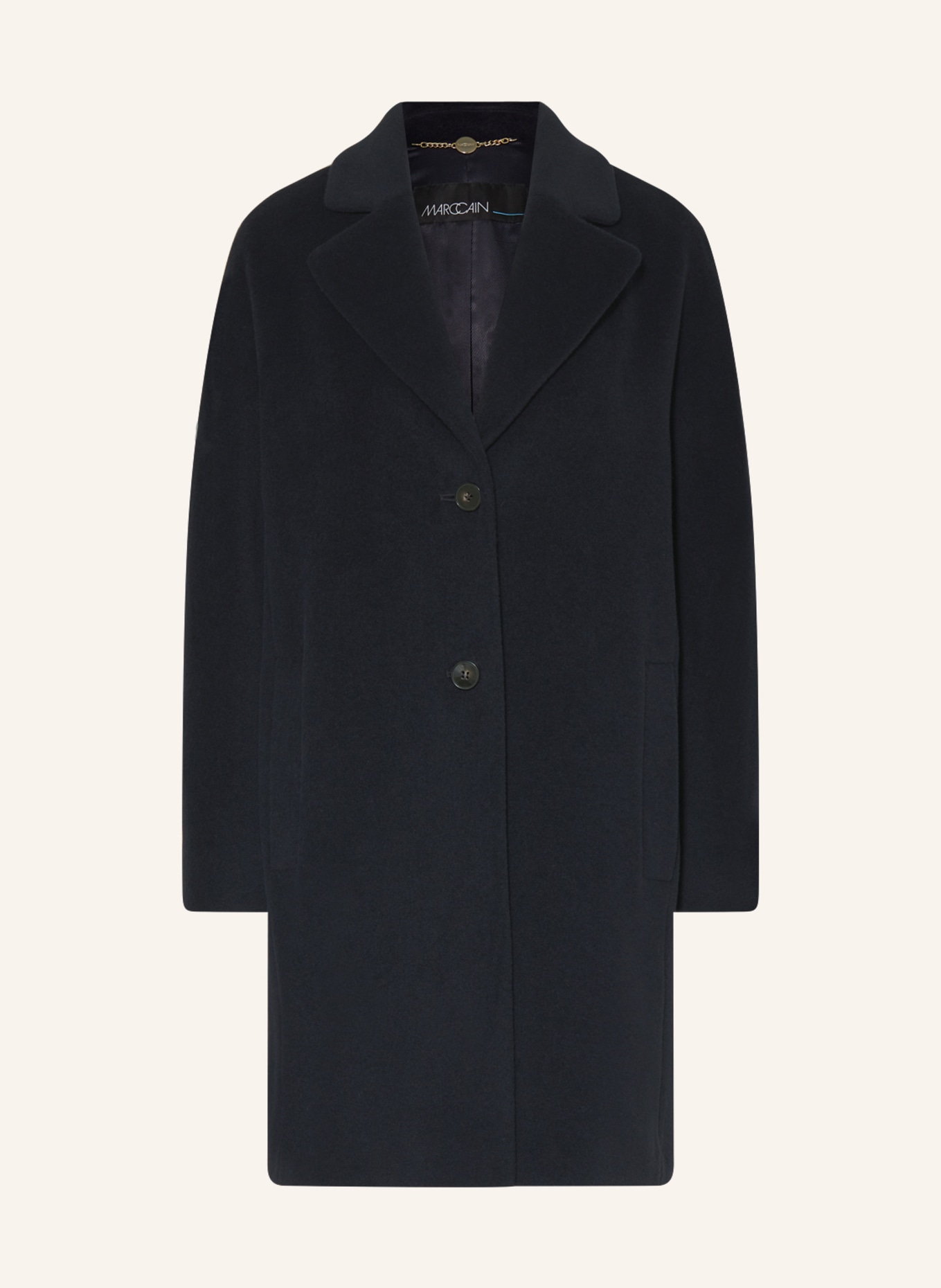 MARC CAIN Coat with alpaca, Color: 395 MIDNIGHT BLUE (Image 1)
