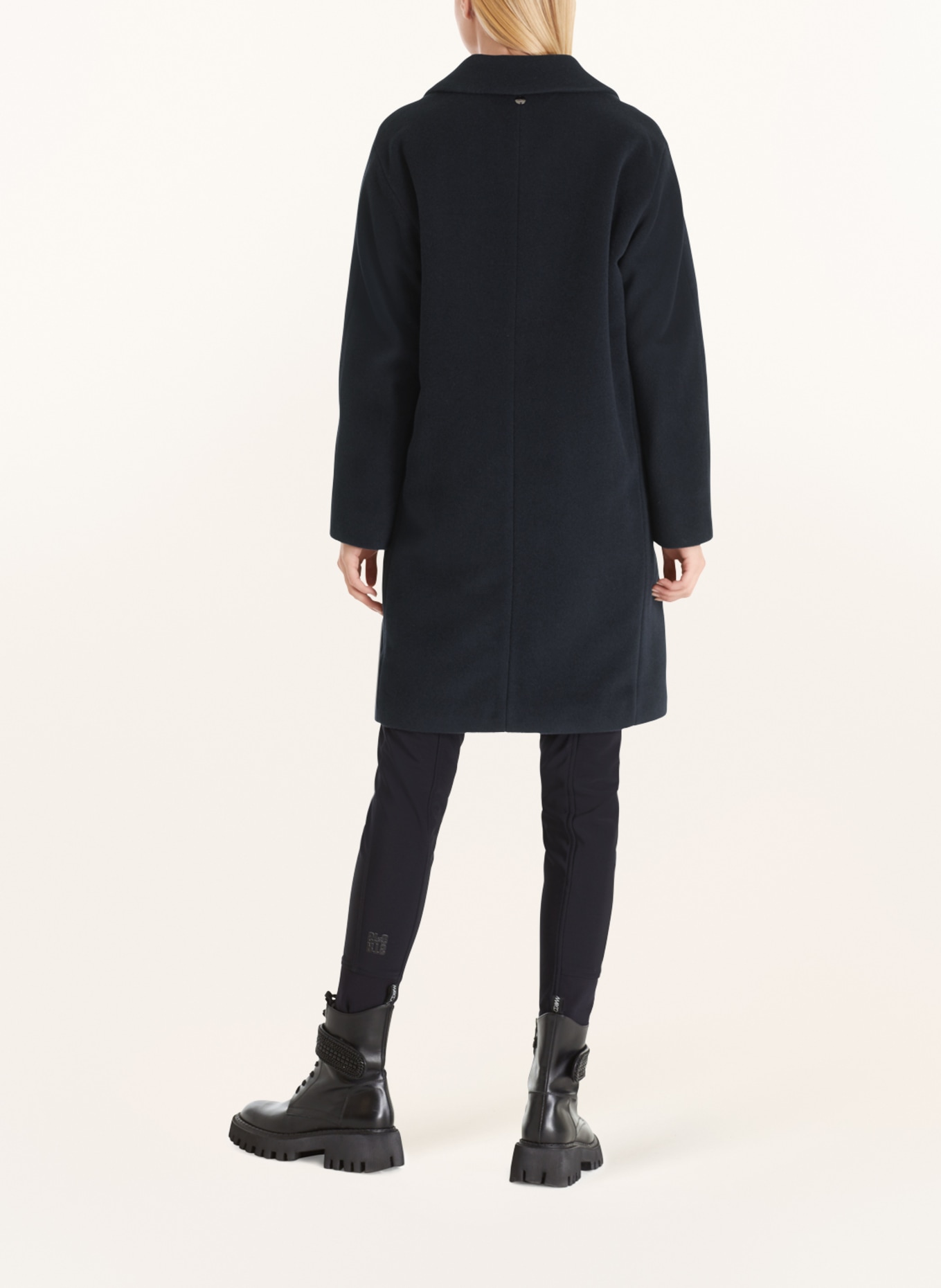 MARC CAIN Coat with alpaca, Color: 395 MIDNIGHT BLUE (Image 3)