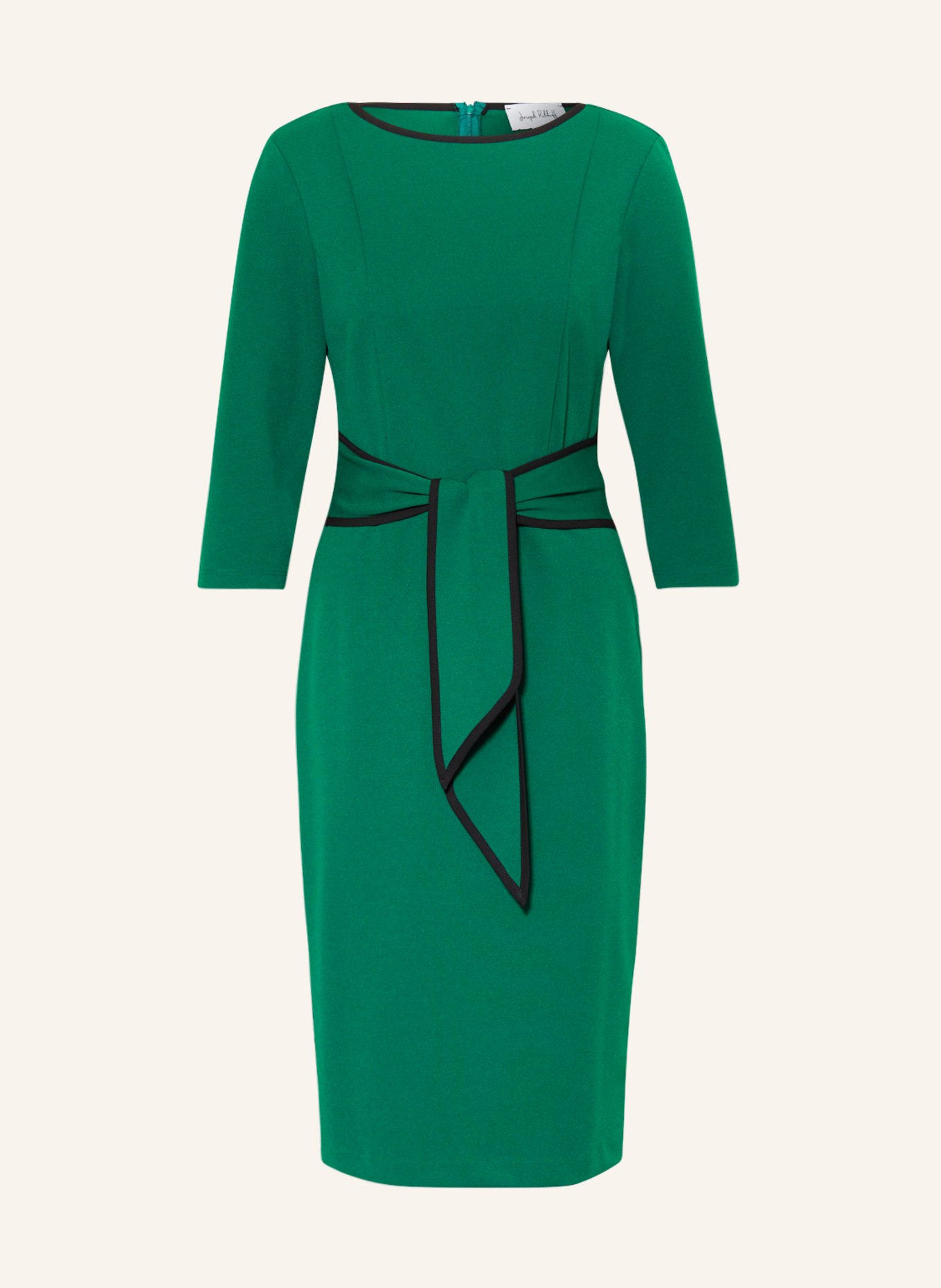 Joseph Ribkoff Dress with 3/4 sleeves, Color: GREEN/ BLACK (Image 1)