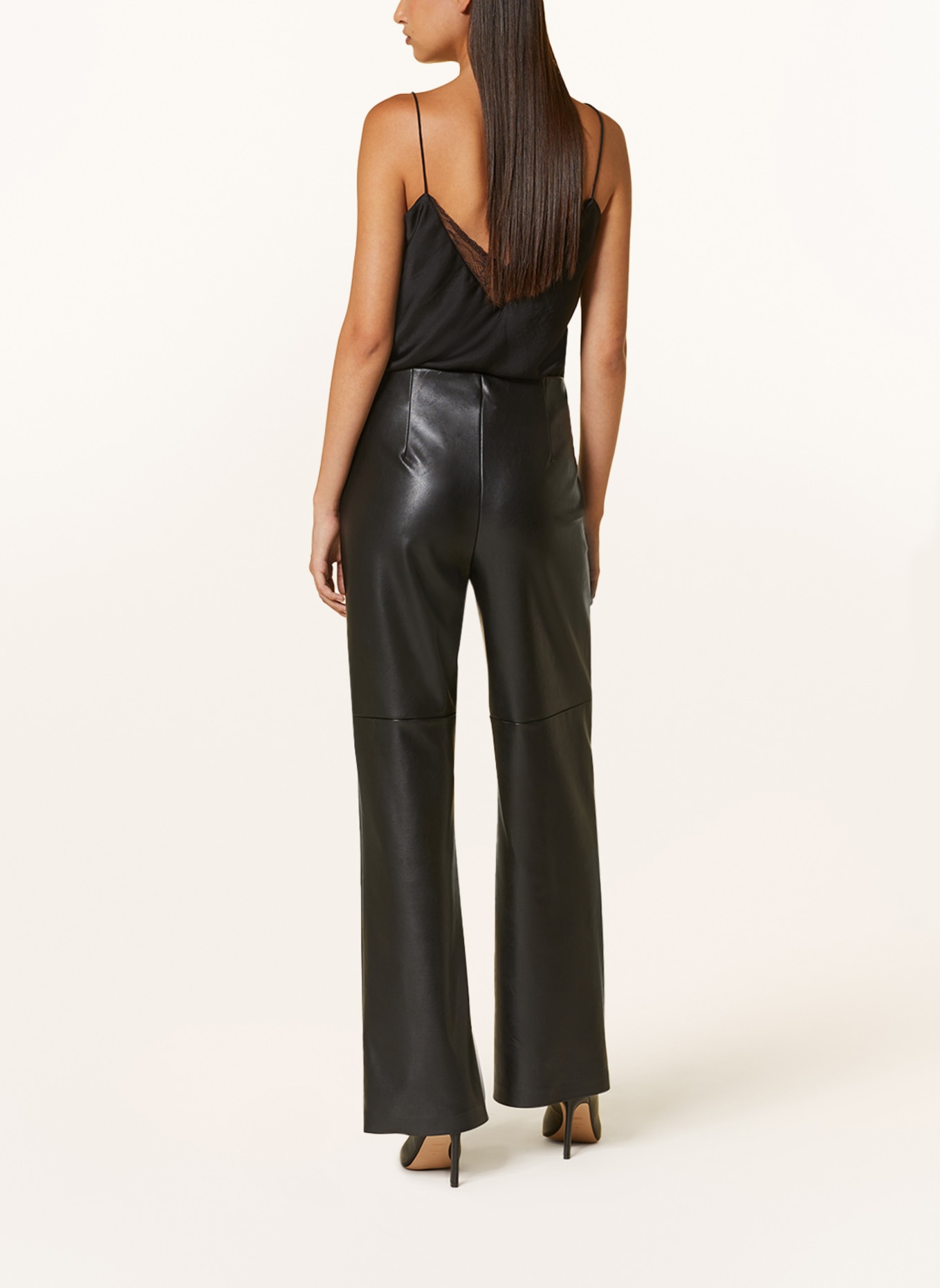 Joseph Ribkoff Pants in leather look, Color: BLACK (Image 3)