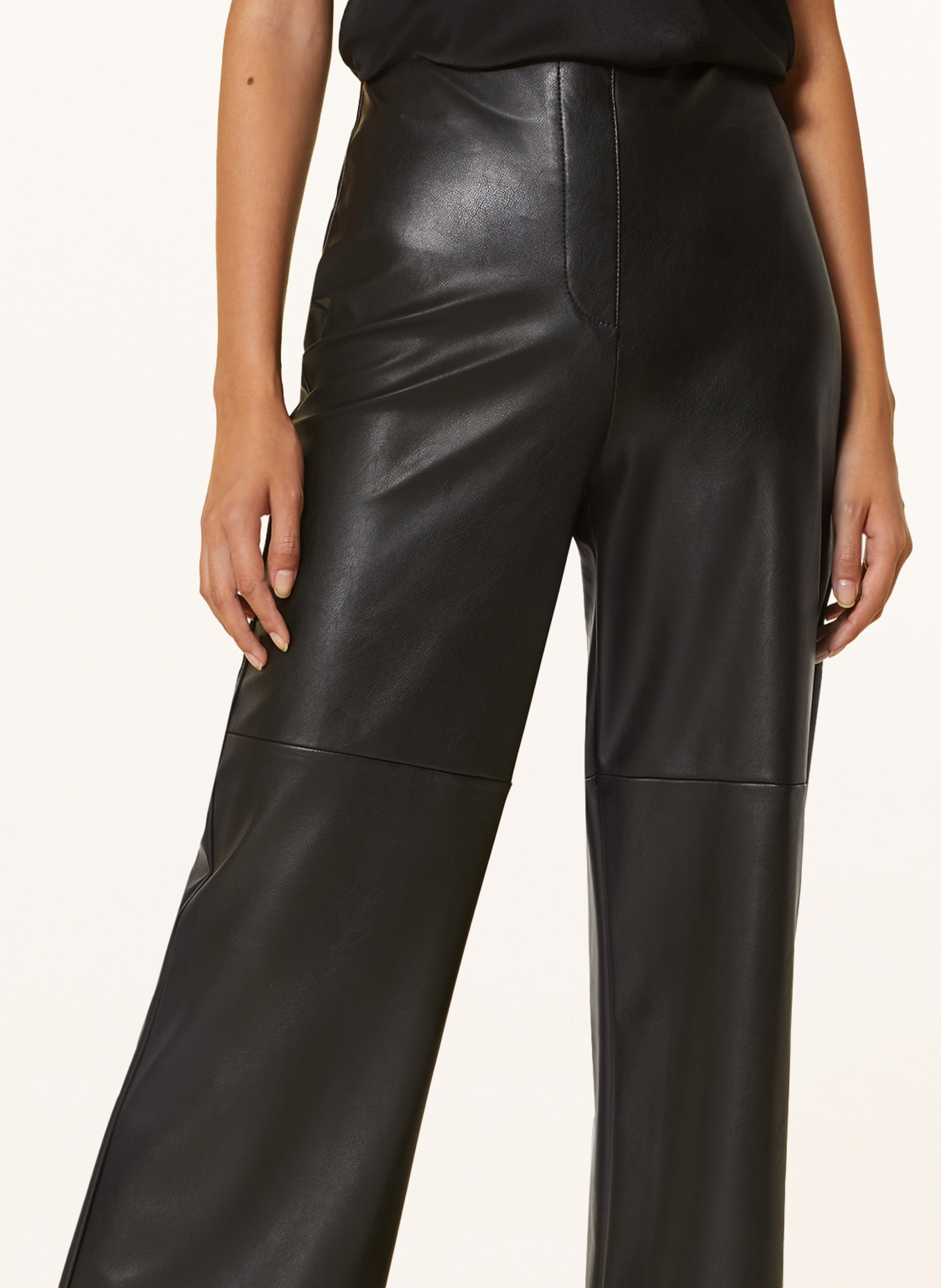 Joseph Ribkoff Pants in leather look, Color: BLACK (Image 5)