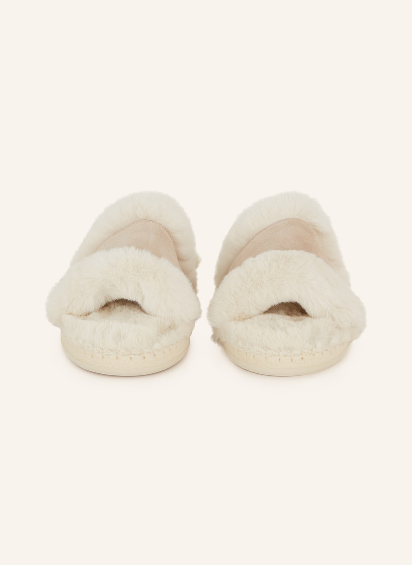 espadrij l'originale Slippers with faux fur, Color: BEIGE (Image 3)