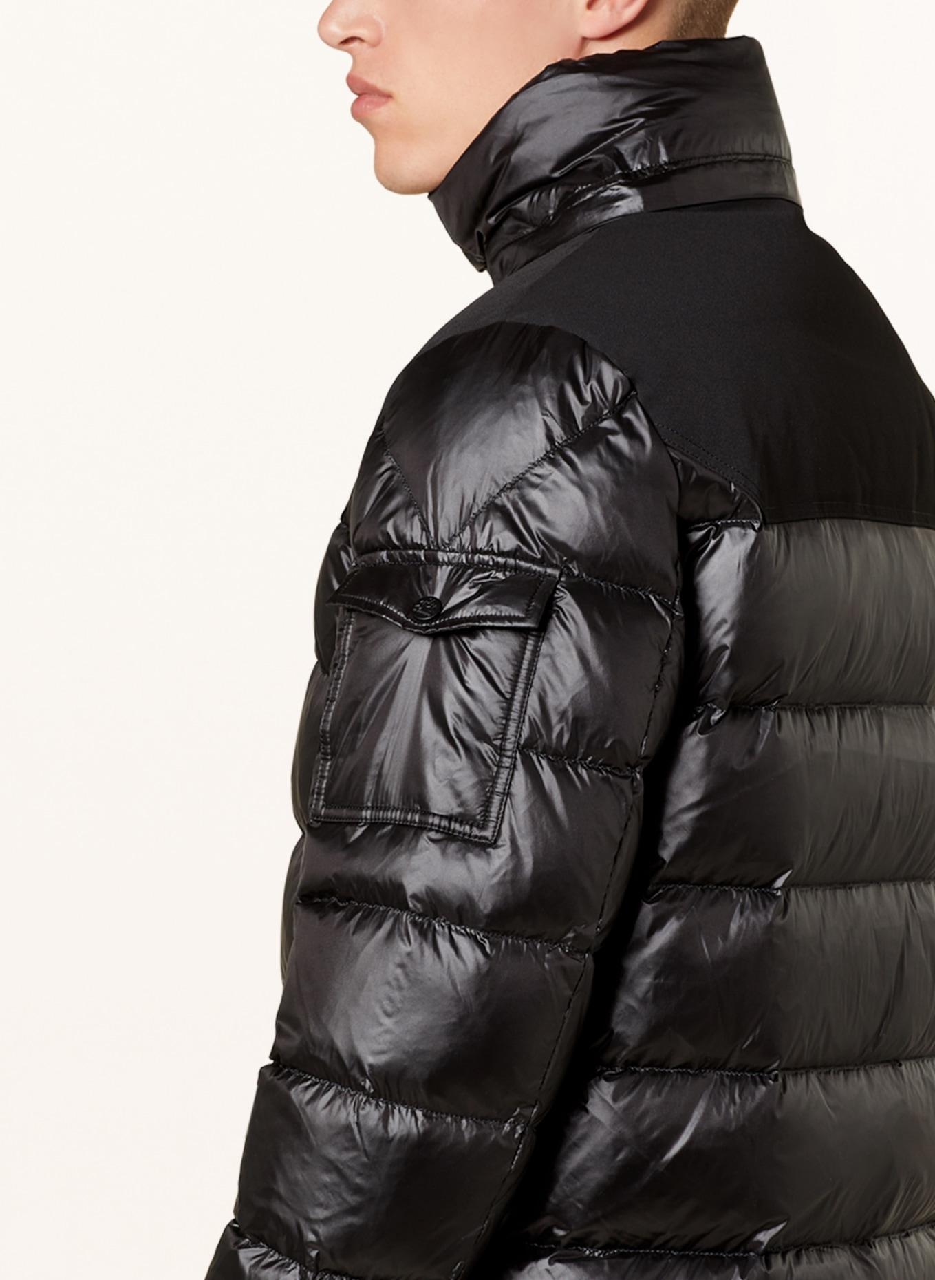 LA MARTINA Down jacket with removable hood, Color: BLACK (Image 6)
