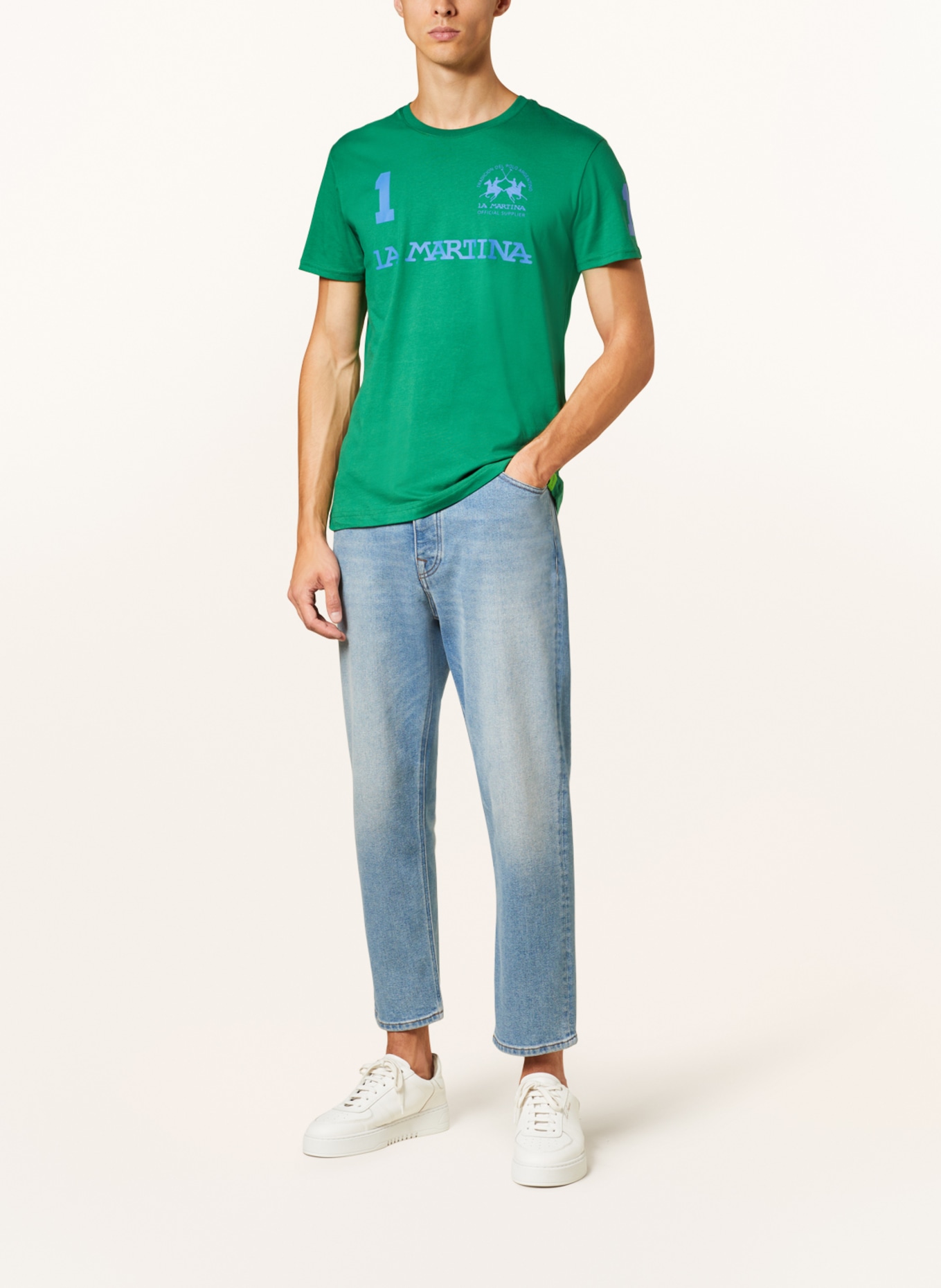 LA MARTINA T-shirt CHEST, Color: GREEN/ BLUE (Image 2)