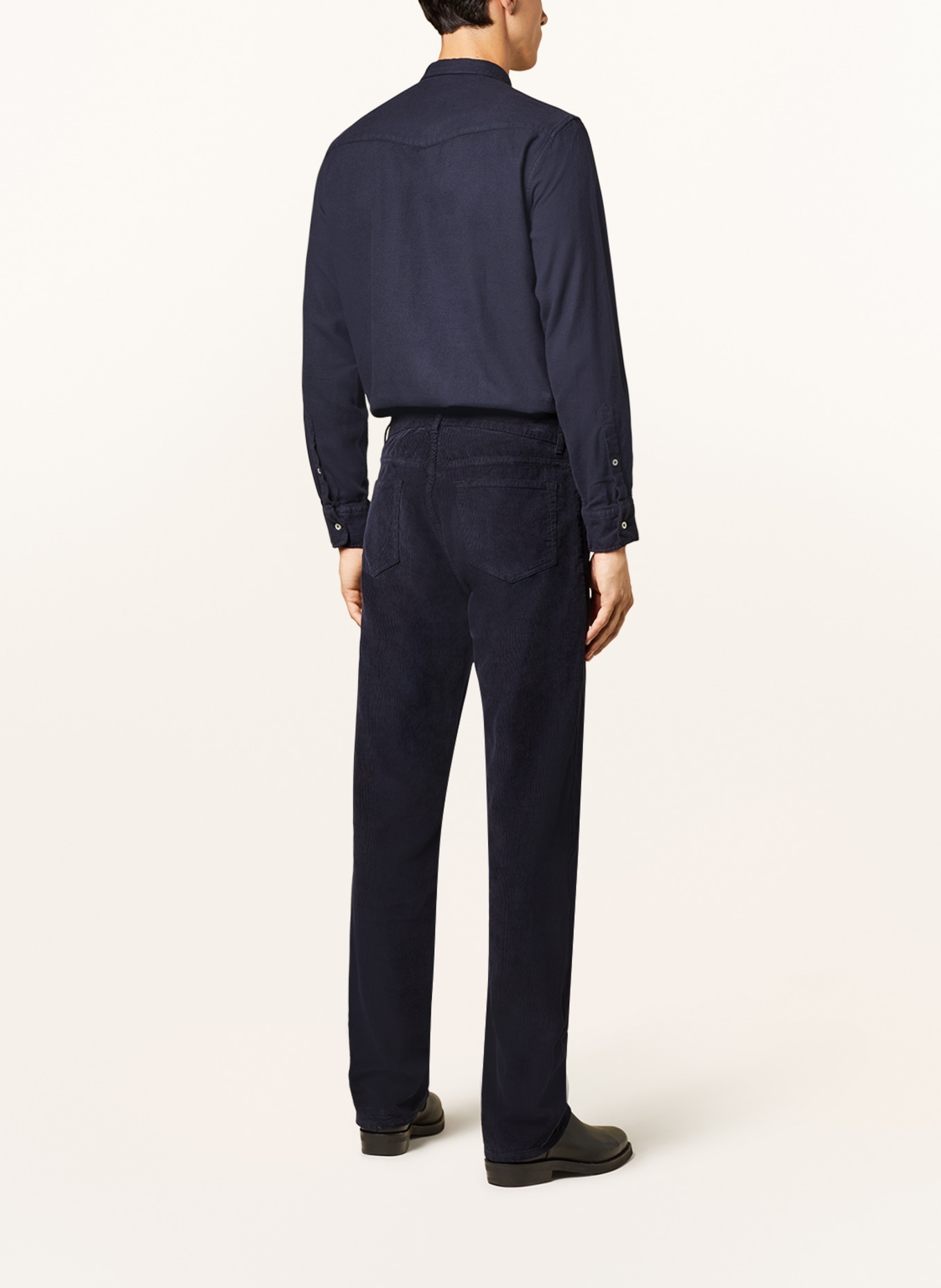 Officine Générale Corduroy trousers JAMES regular fit, Color: DARK BLUE (Image 3)