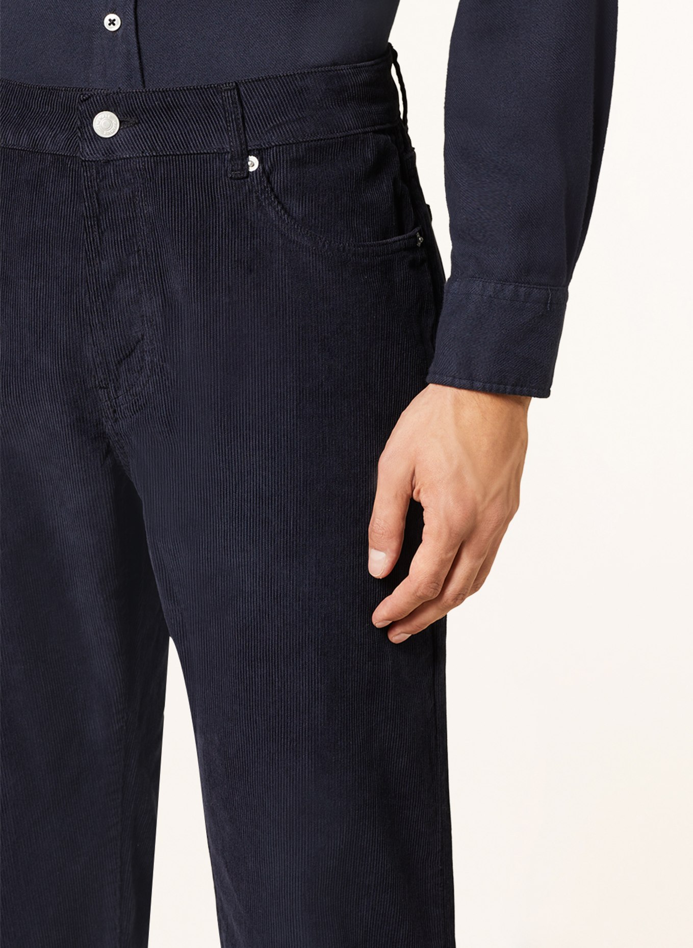 Officine Générale Corduroy trousers JAMES regular fit, Color: DARK BLUE (Image 5)