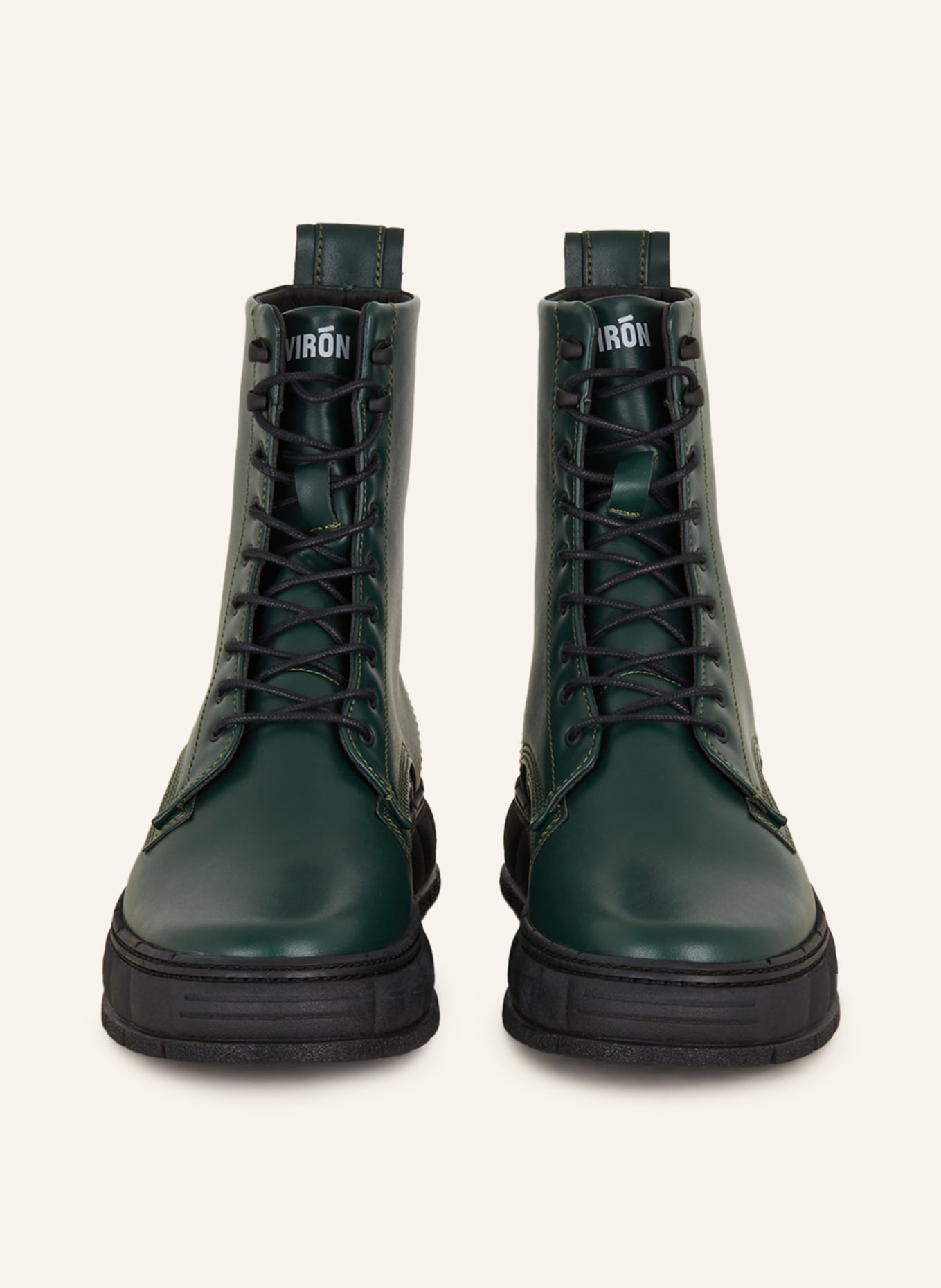 VIRÒN Lace-up boots 1992 APPLESKIN, Color: GREEN (Image 3)