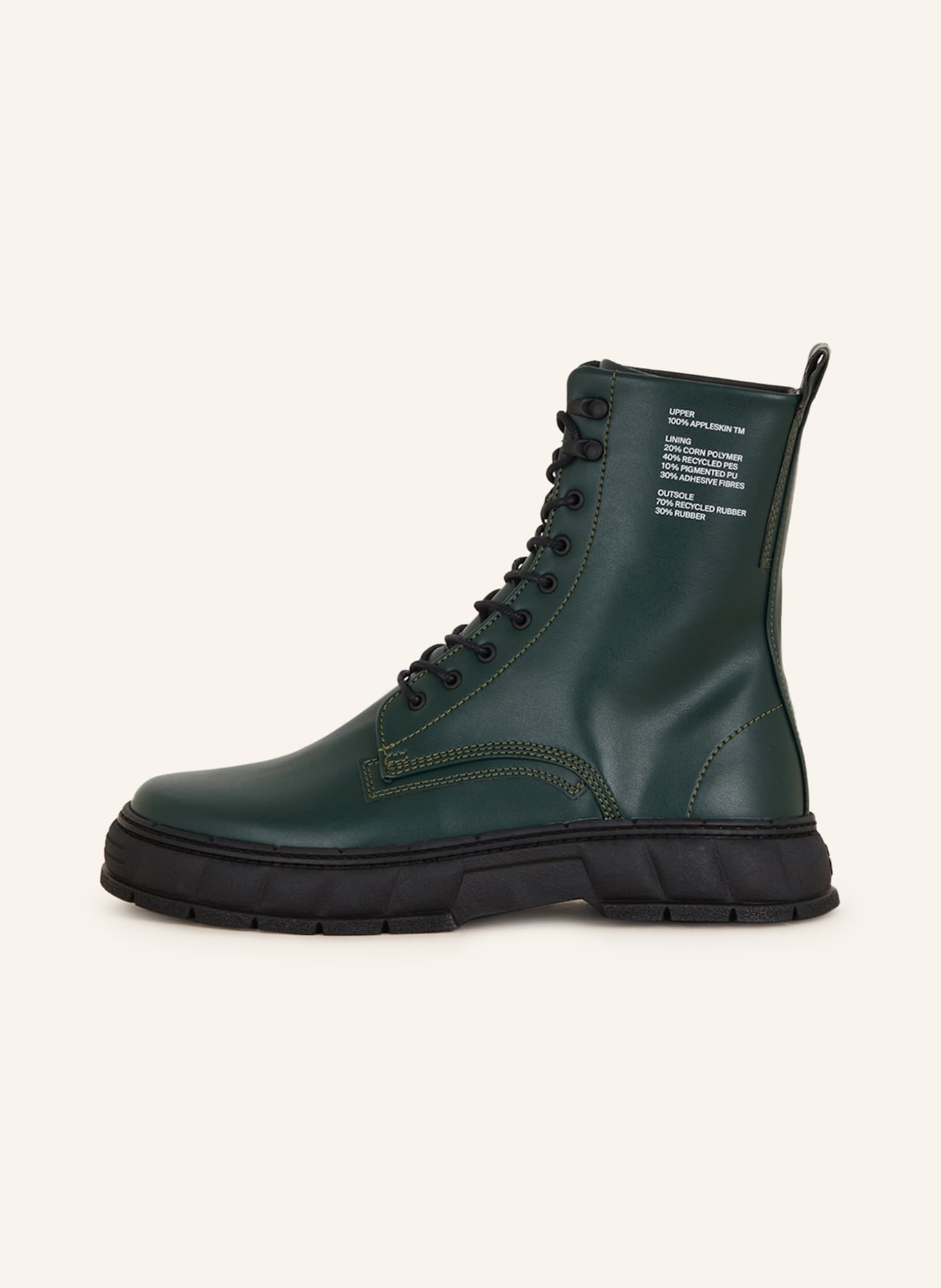 VIRÒN Lace-up boots 1992 APPLESKIN, Color: GREEN (Image 4)