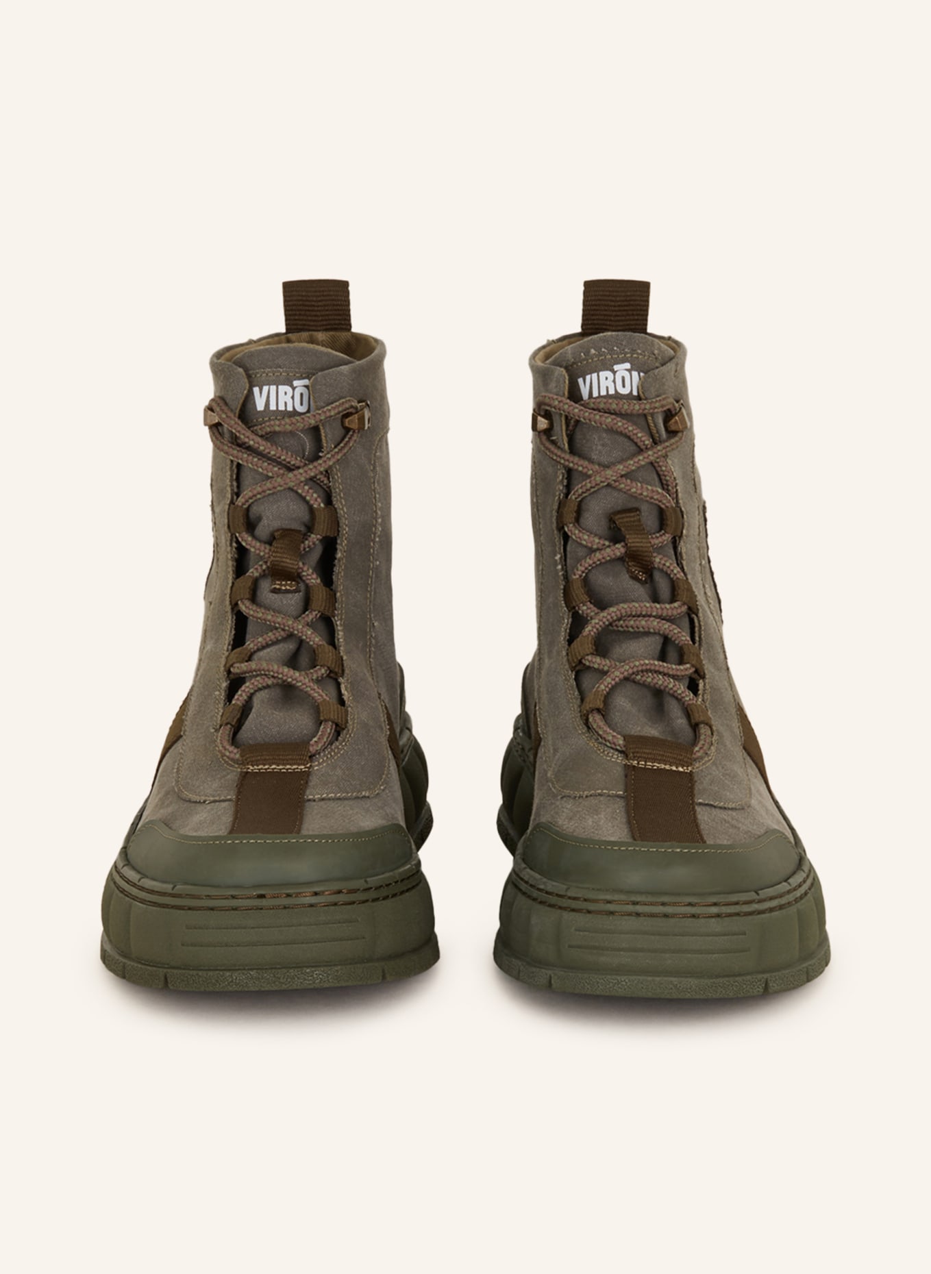 VIRÒN Lace-up boots 2017, Color: KHAKI (Image 3)